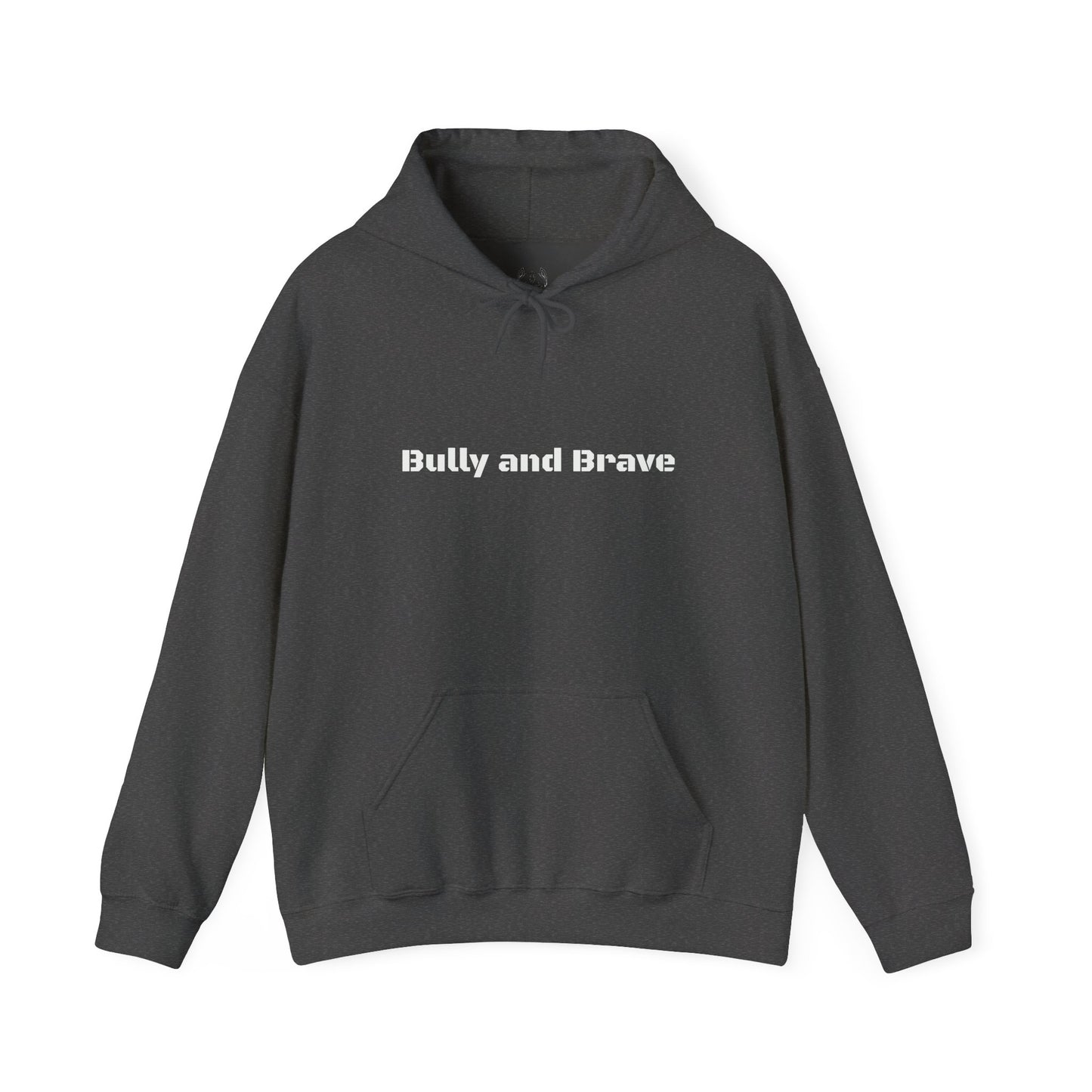 Bully and Brave Hoodie — Minimal Pitbull Face Graphic Sweatshirt