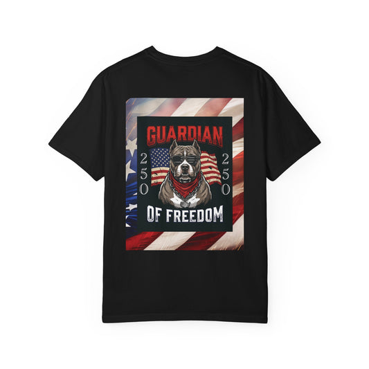 Guardian of Freedom T-Shirt — Patriotic American Flag Dog Tee