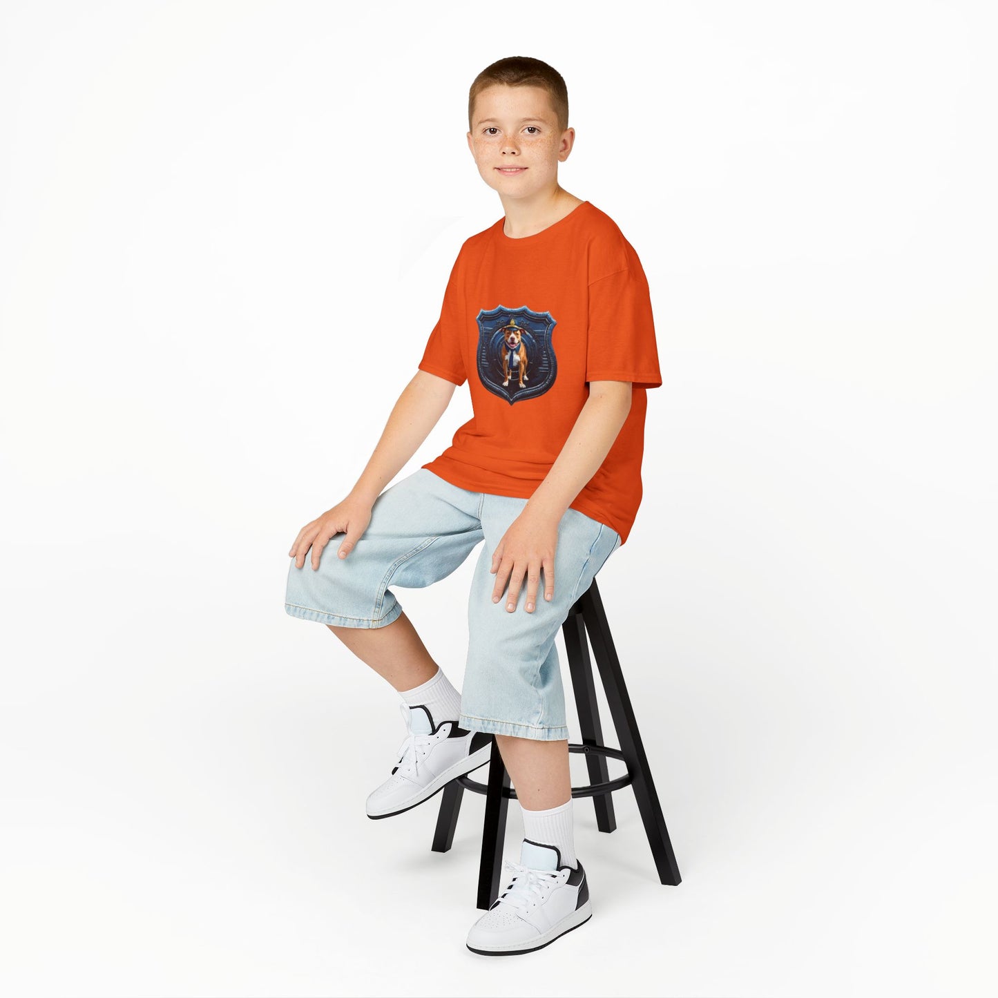 Kids Police Badge Dog T‑Shirt — K9 Squad Badge Tee for Kids