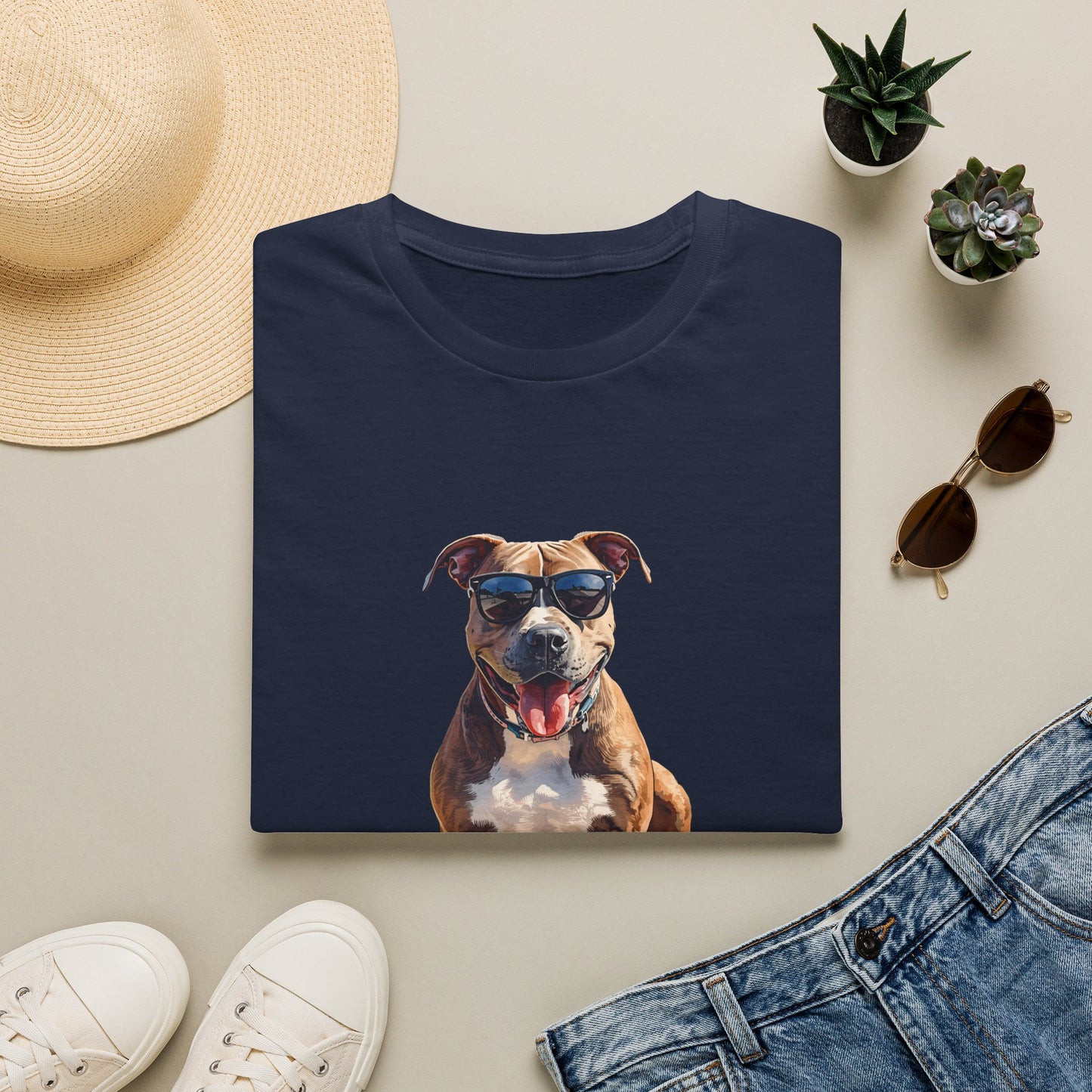 Staffordshire Bull Terrier Graphic T-Shirt — "Life is Good" Tee