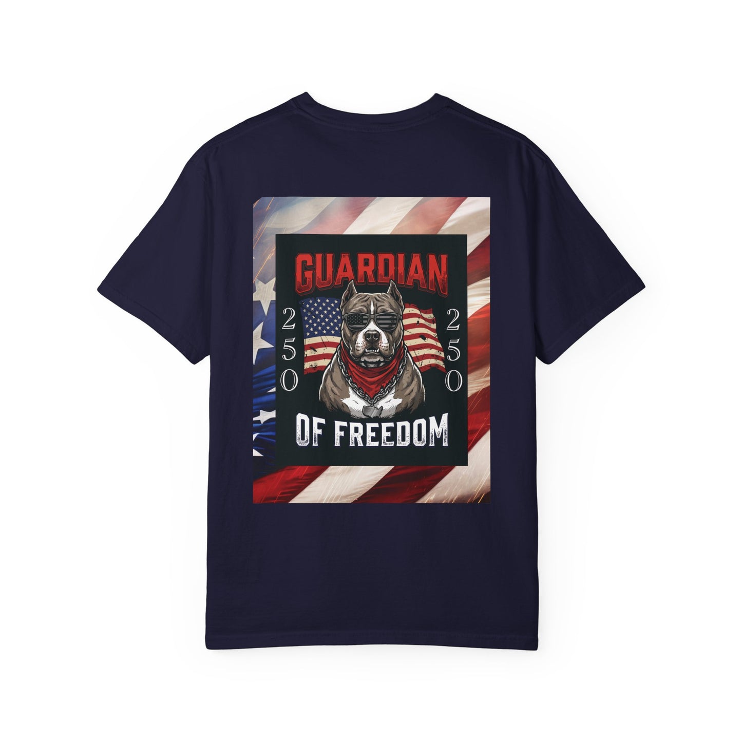 Guardian of Freedom T-Shirt — Patriotic American Flag Dog Tee