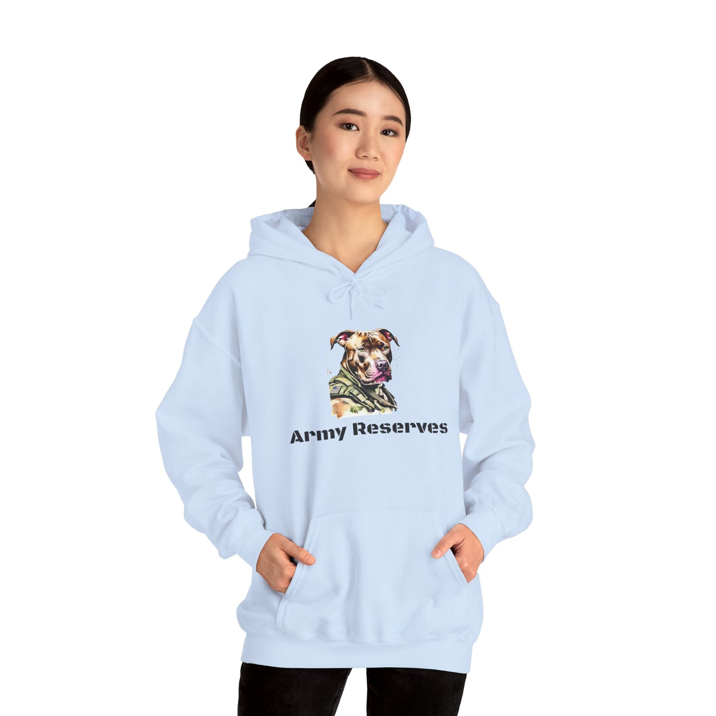 Army Reserves Dog Hoodie – Military Paw Print Sweatshirt