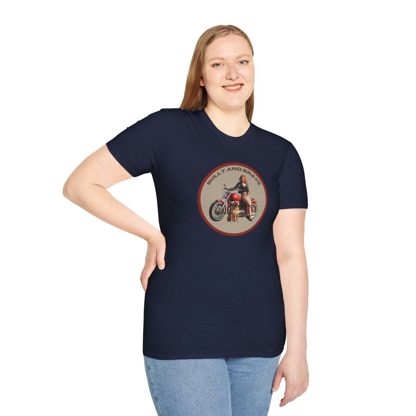 Retro Motorcycle Pin-Up T-Shirt — Biker Girl Graphic Tee