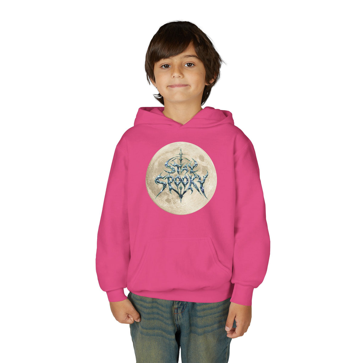 Youth Hoodie — 'Stay Spooky' Moon Graphic Hoodie