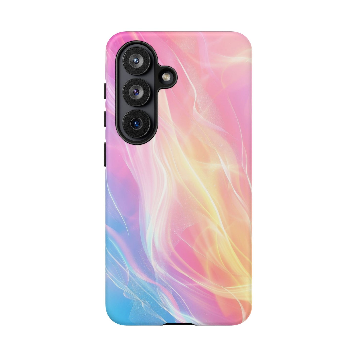 Pastel Marble Tough Phone Case — Protective iPhone Cover with Pink Blue Gradient Swirl