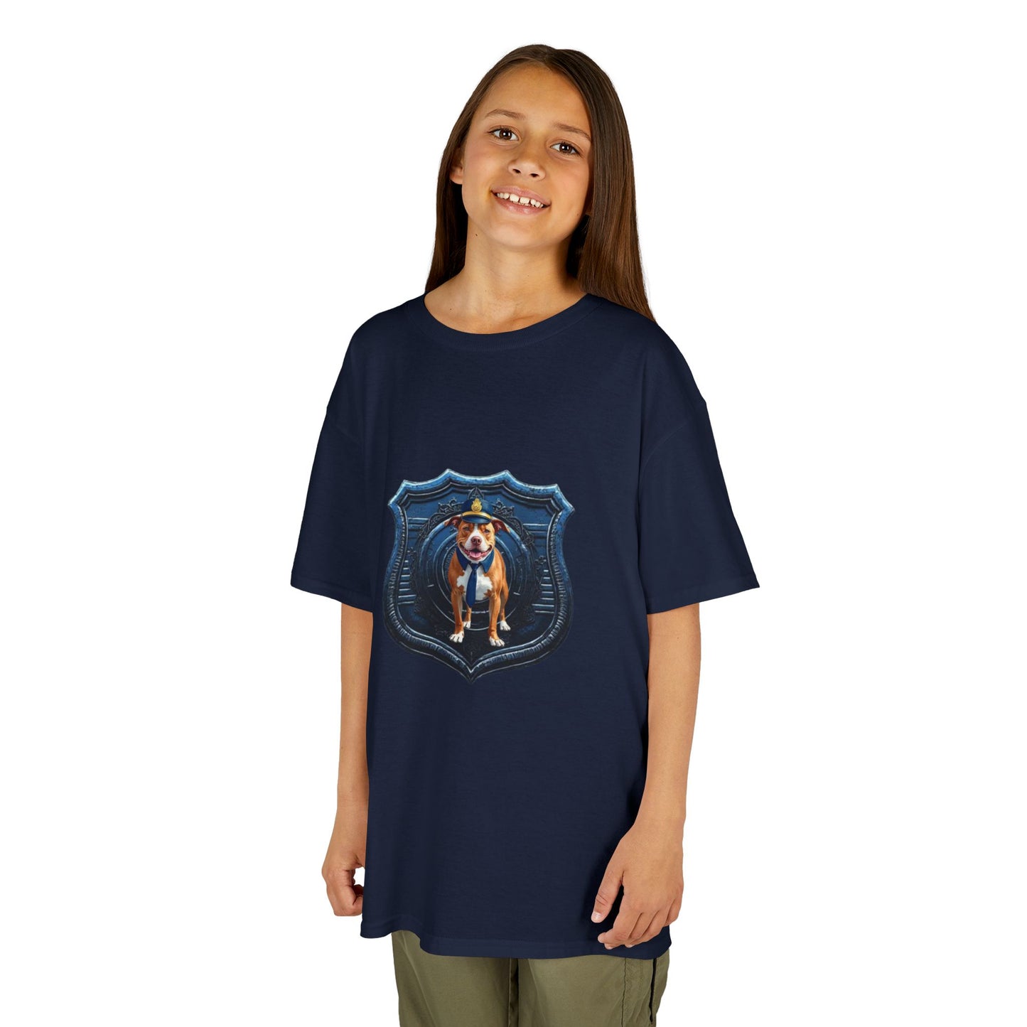Kids Police Badge Dog T‑Shirt — K9 Squad Badge Tee for Kids
