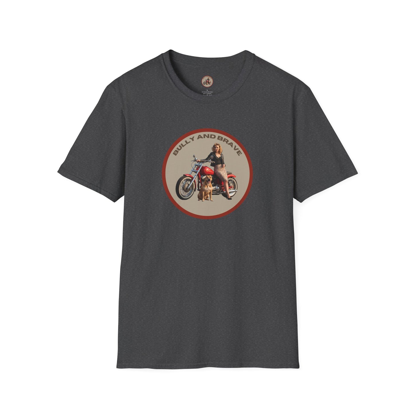 Retro Motorcycle Pin-Up T-Shirt — Biker Girl Graphic Tee