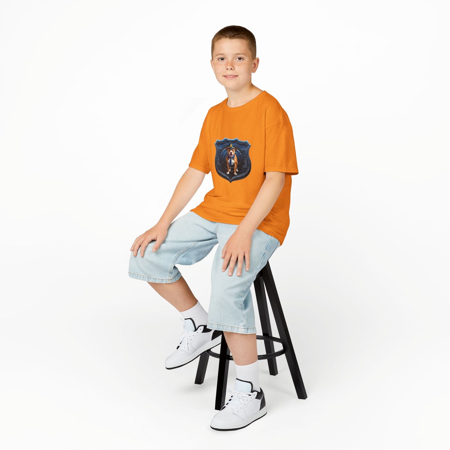 Kids Police Badge Dog T‑Shirt — K9 Squad Badge Tee for Kids