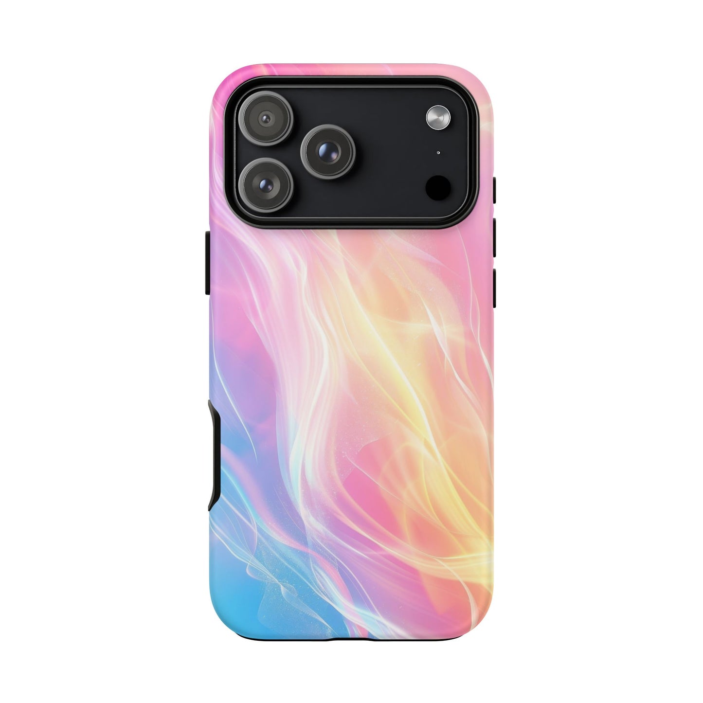 Pastel Marble Tough Phone Case — Protective iPhone Cover with Pink Blue Gradient Swirl