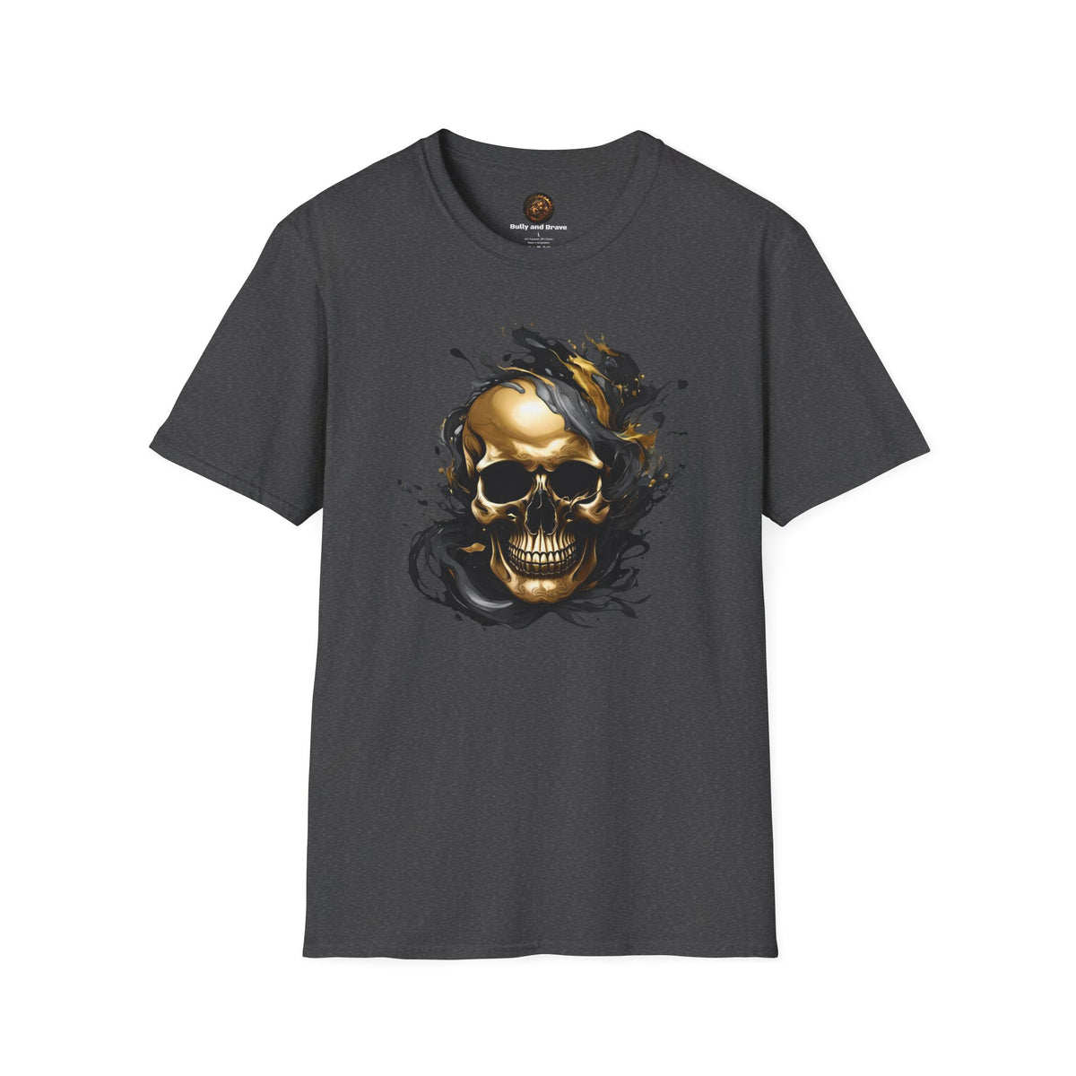Bully and Brave Style - Gold Skull Graphic T-Shirt
