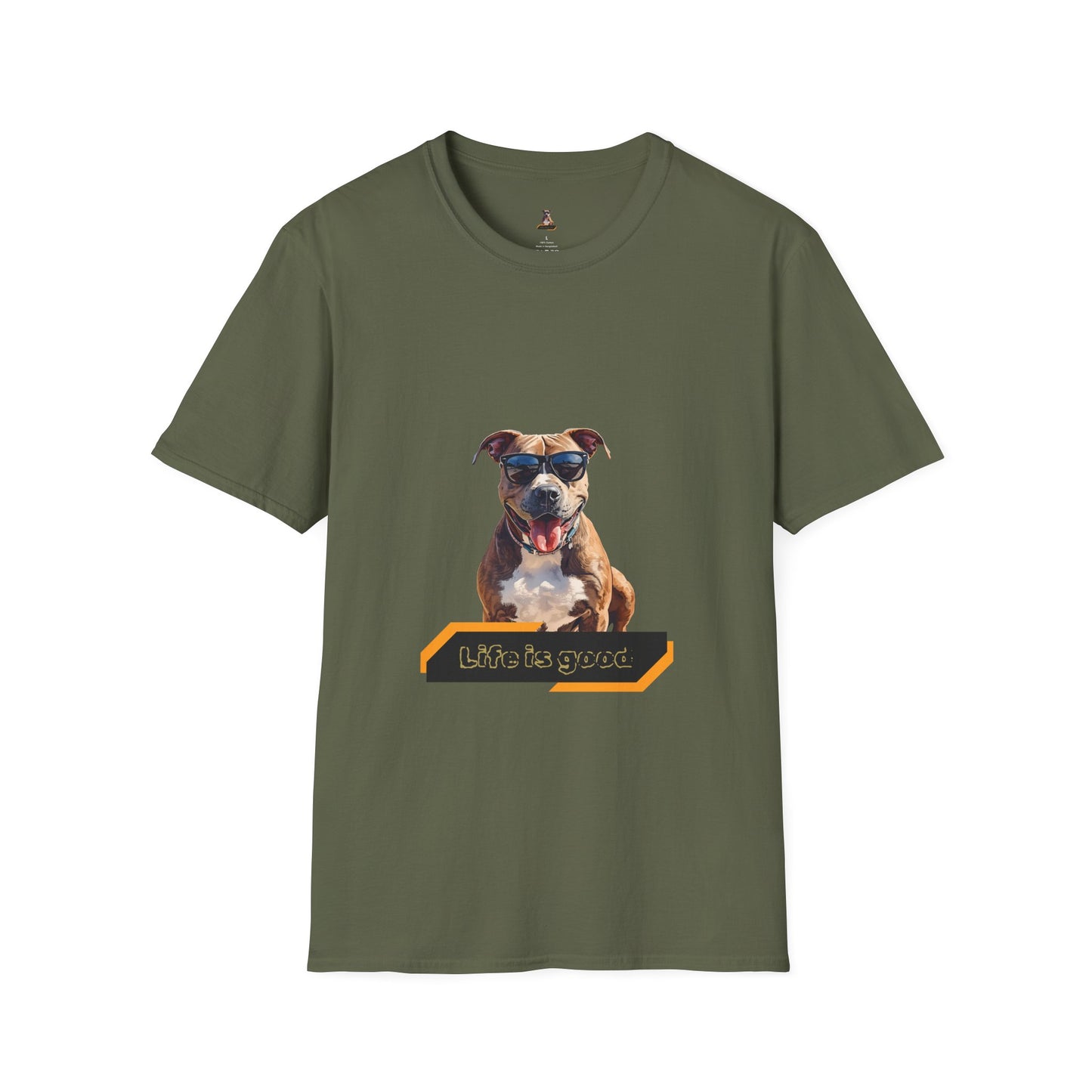 Staffordshire Bull Terrier Graphic T-Shirt — "Life is Good" Tee