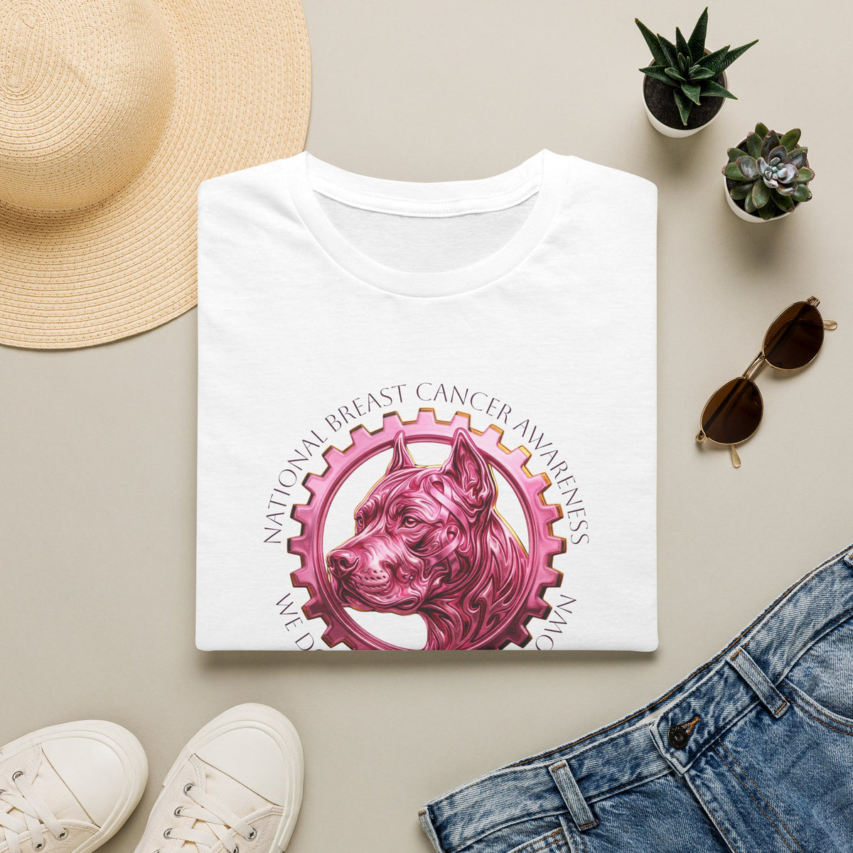 Pink Bully and Brave Logo T-Shirt - Breast Cancer Awareness T-shirt