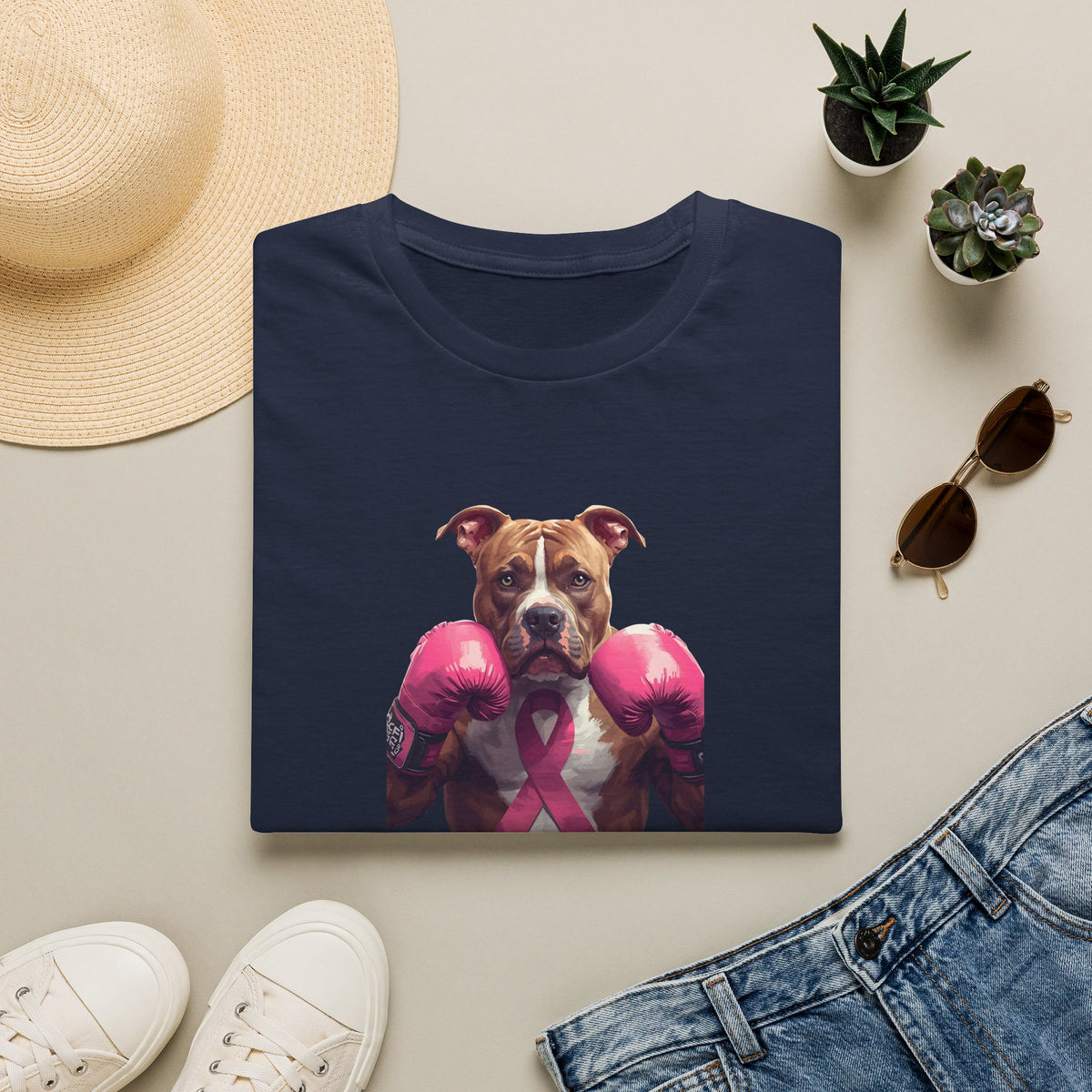 'Bully and Brave' with Pink Gloves 'I Know a Fighter' T-Shirt