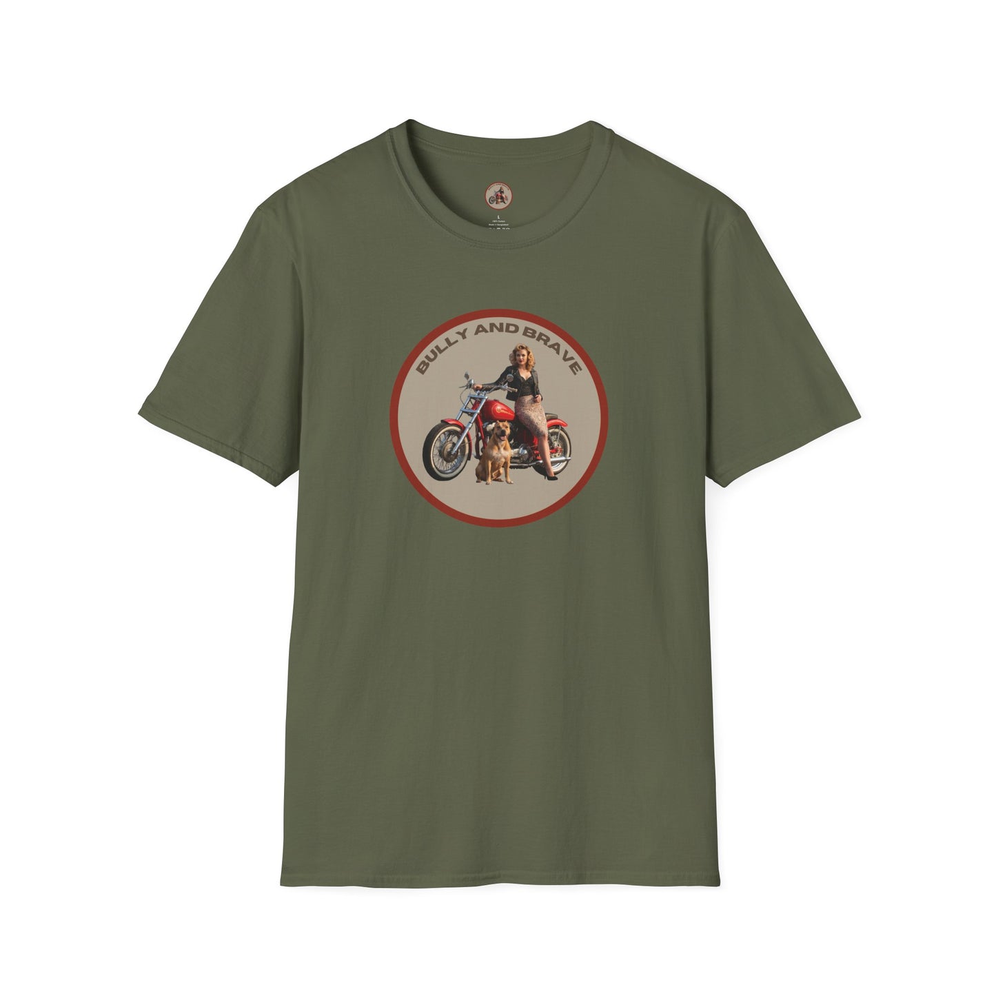 Retro Motorcycle Pin-Up T-Shirt — Biker Girl Graphic Tee