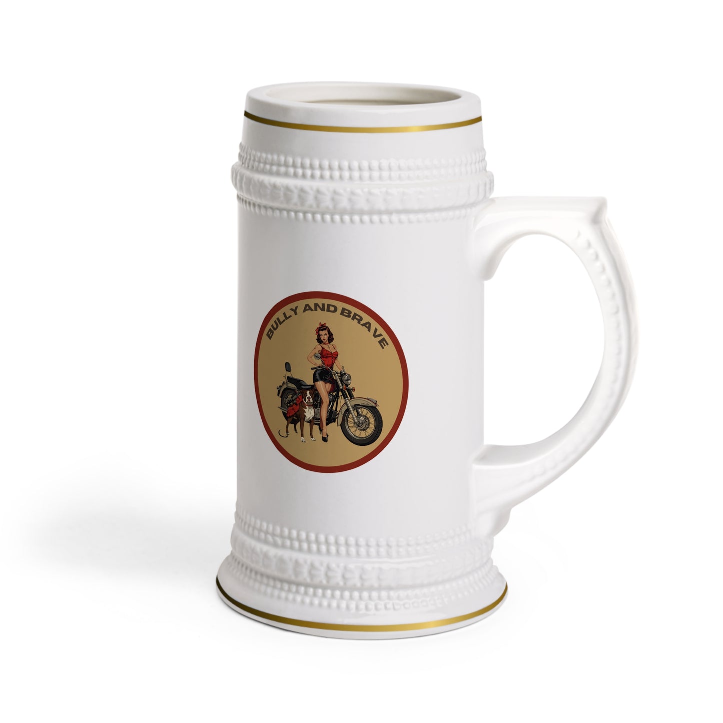 Beer Stein Mug - Vintage Motocycle