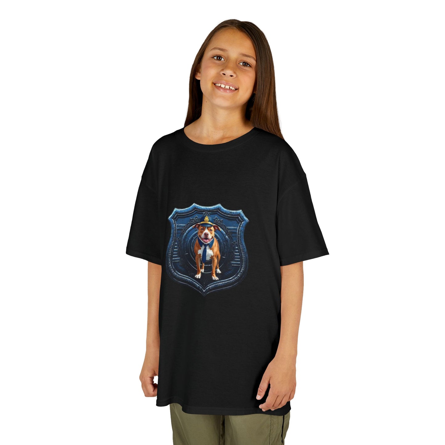 Kids Police Badge Dog T‑Shirt — K9 Squad Badge Tee for Kids
