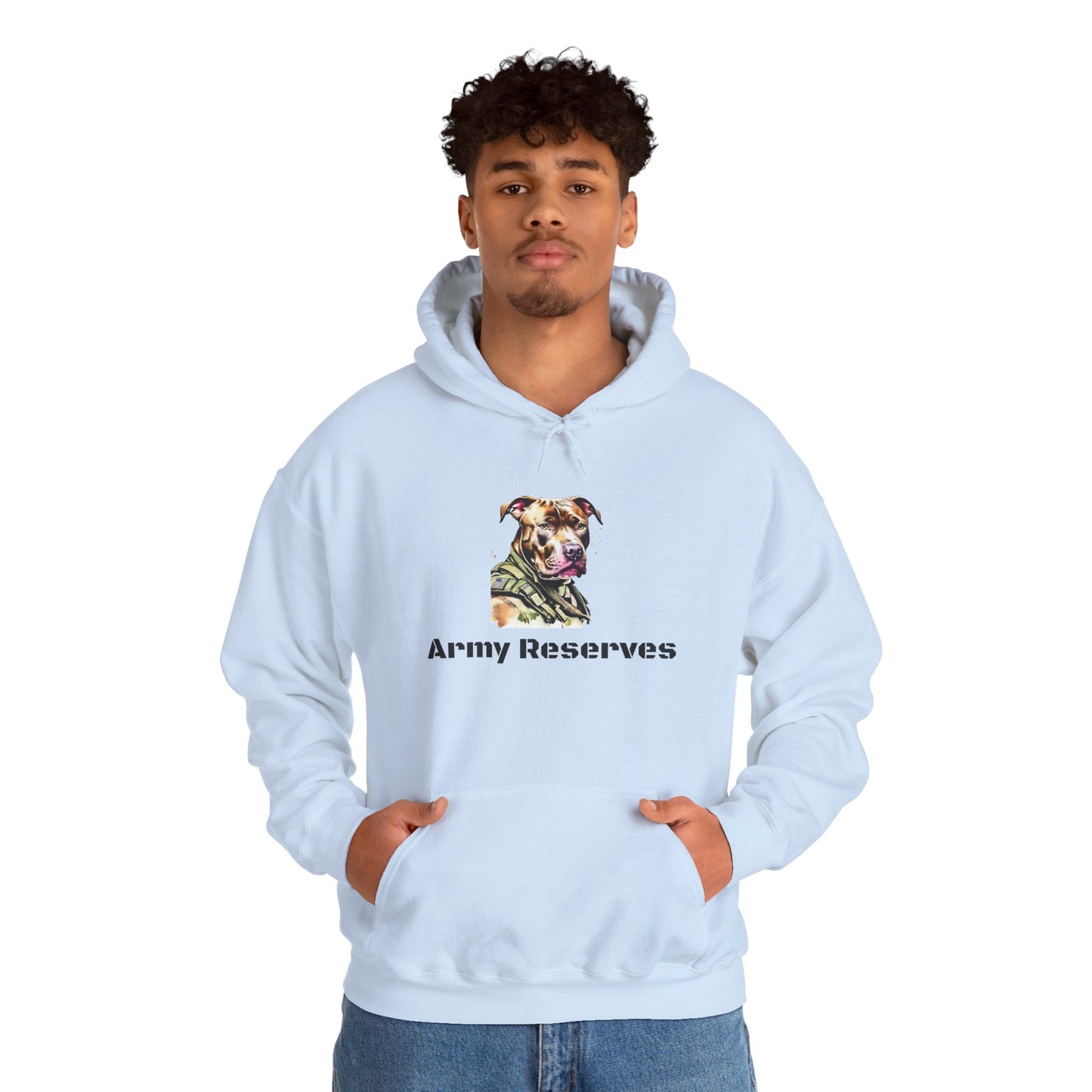 Army Reserves Dog Hoodie – Military Paw Print Sweatshirt