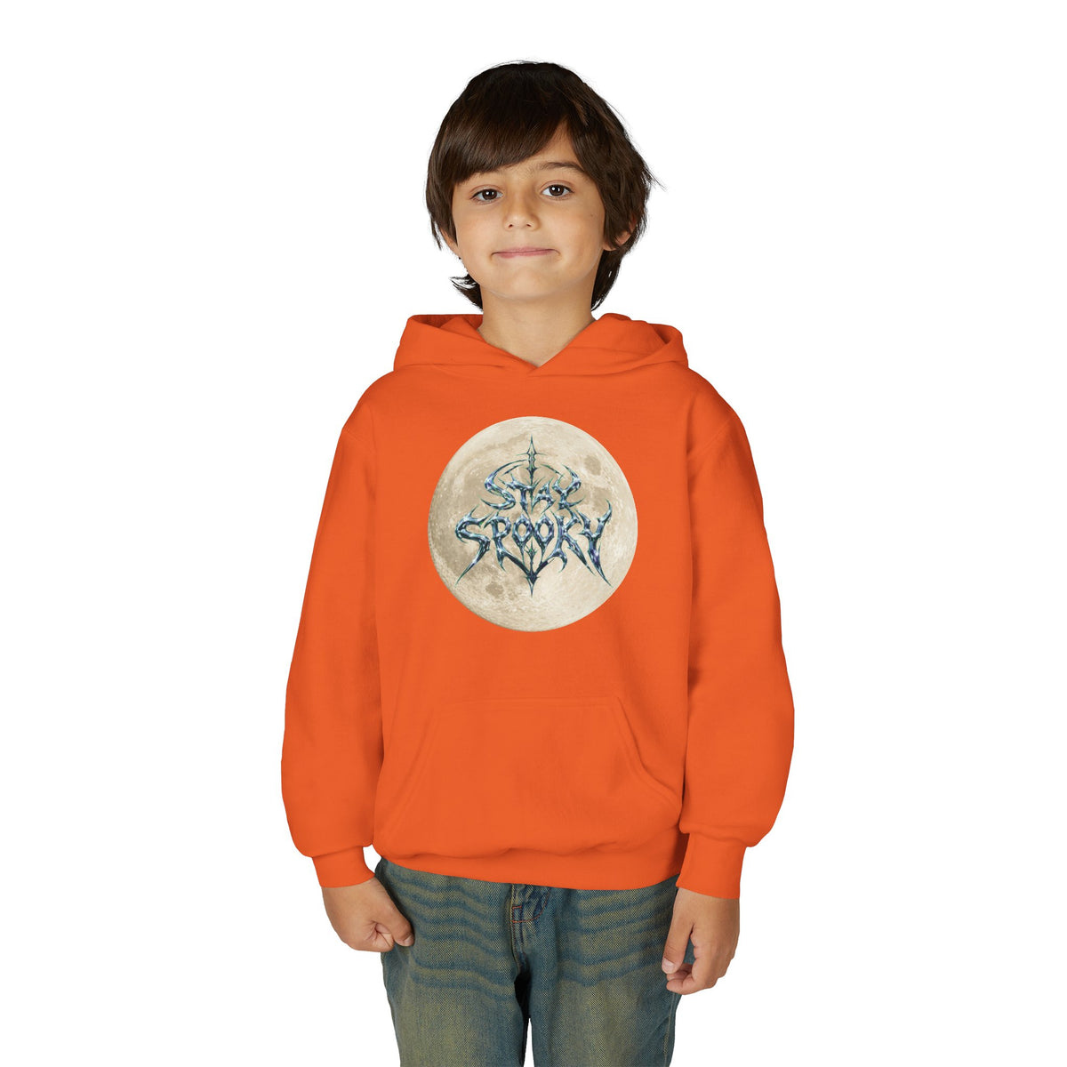 Youth Hoodie — 'Stay Spooky' Moon Graphic Hoodie