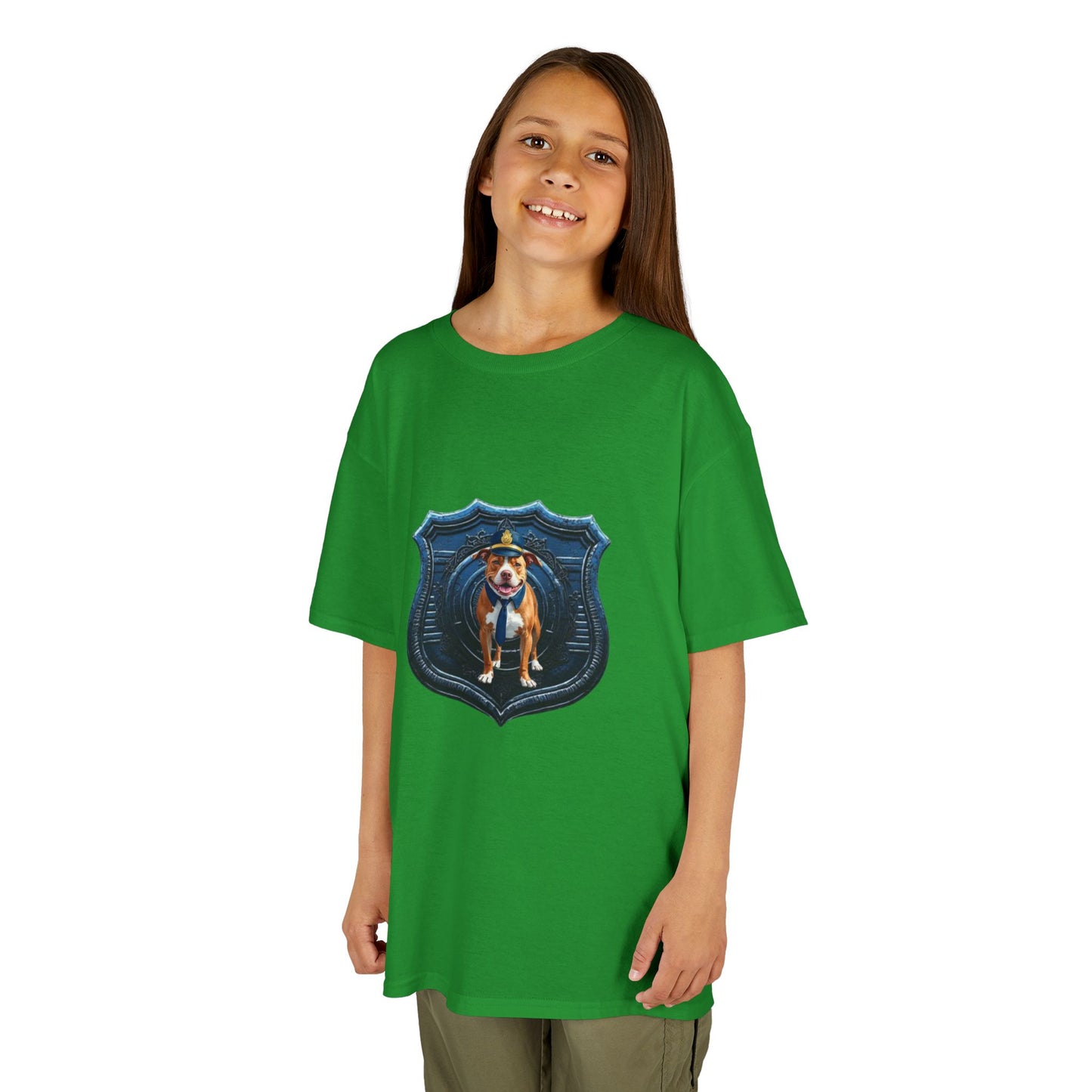 Kids Police Badge Dog T‑Shirt — K9 Squad Badge Tee for Kids