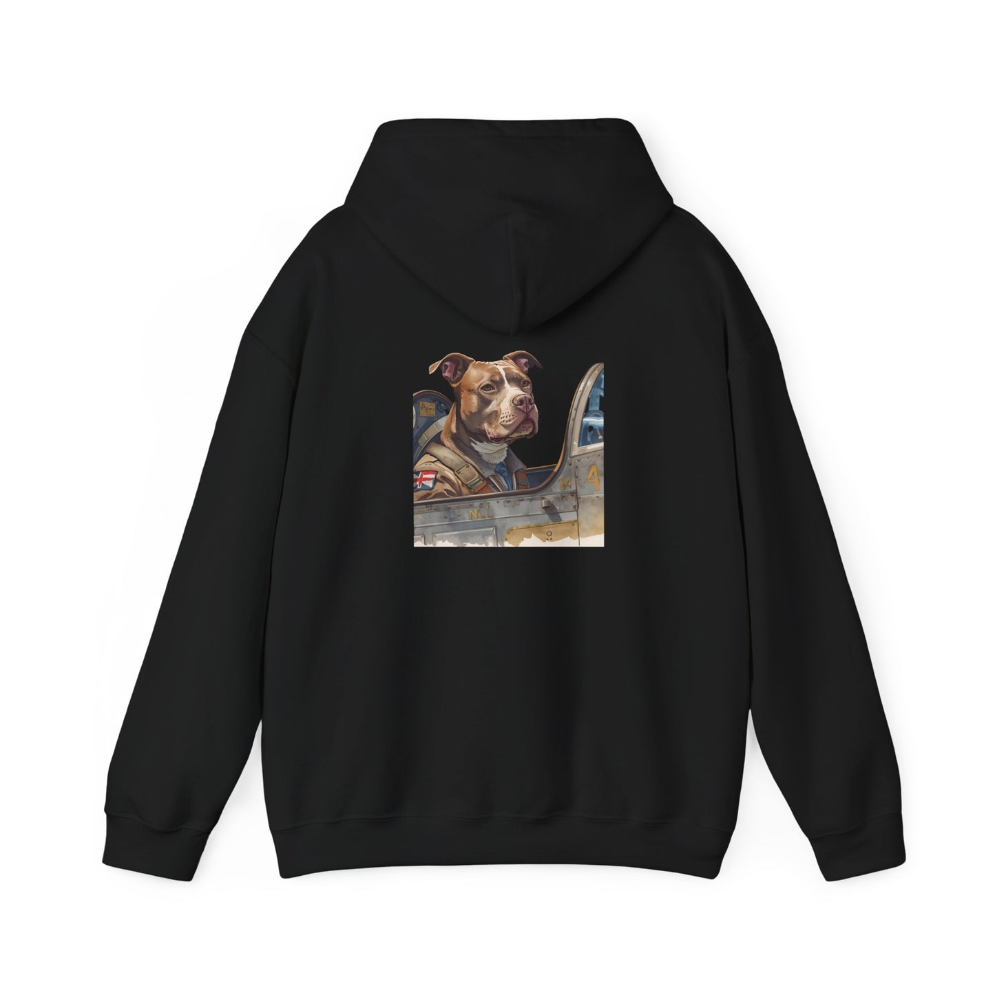 Air Force Hoodie — Military Pilot Dog Graphic Hooded Sweatshirt