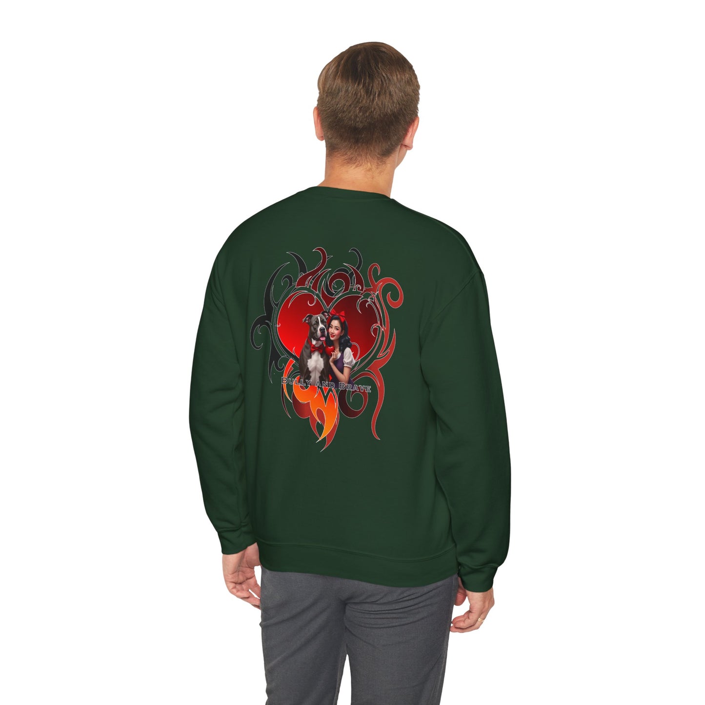 Tribal Heart Bully & Brave Crewneck Sweatshirt