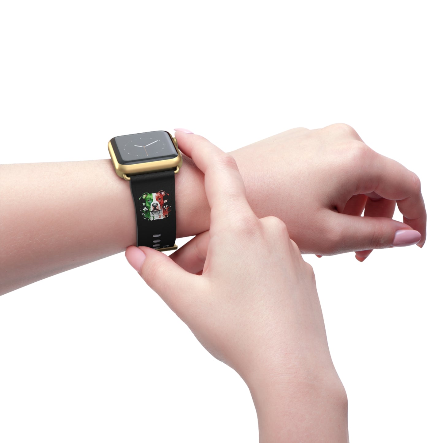 Italian Flag Dog Watch Band — “La Vita è Bella” Silicone Apple Watch Strap