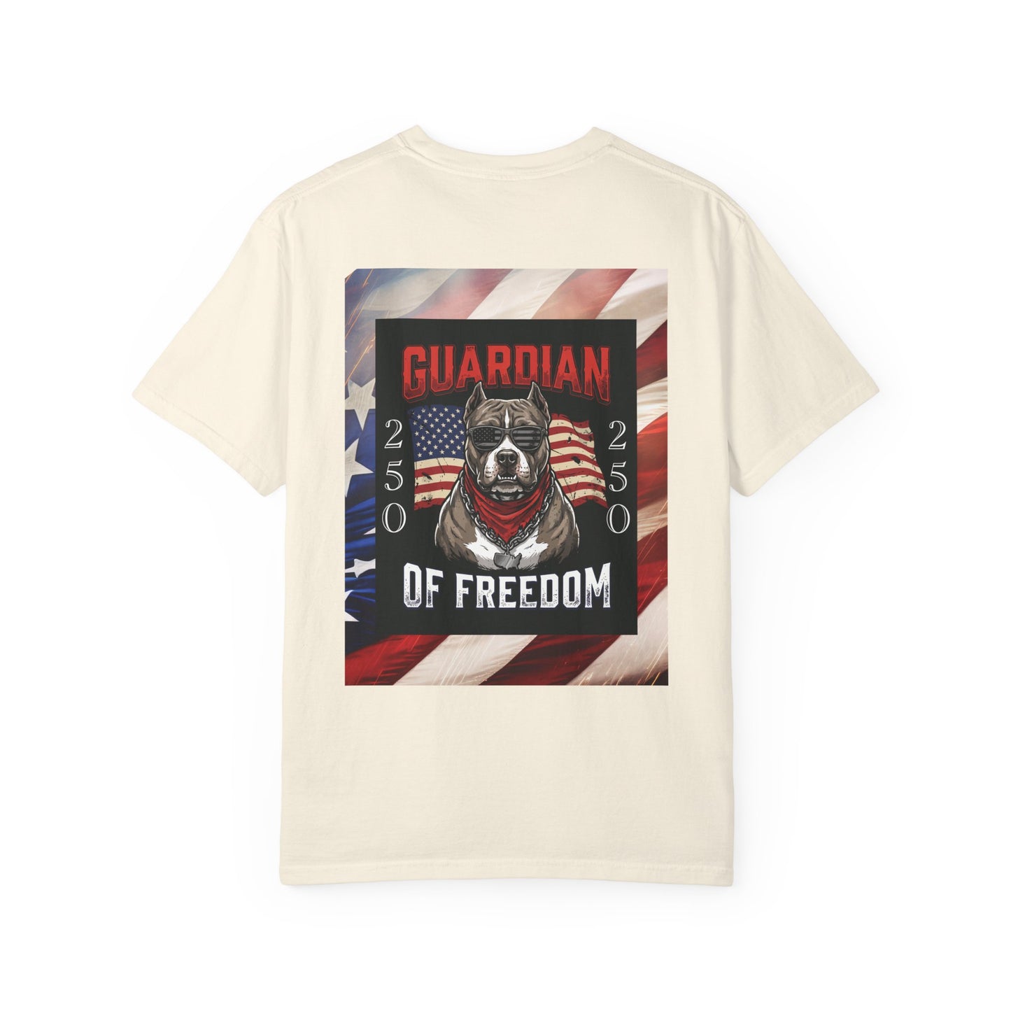 Guardian of Freedom T-Shirt — Patriotic American Flag Dog Tee