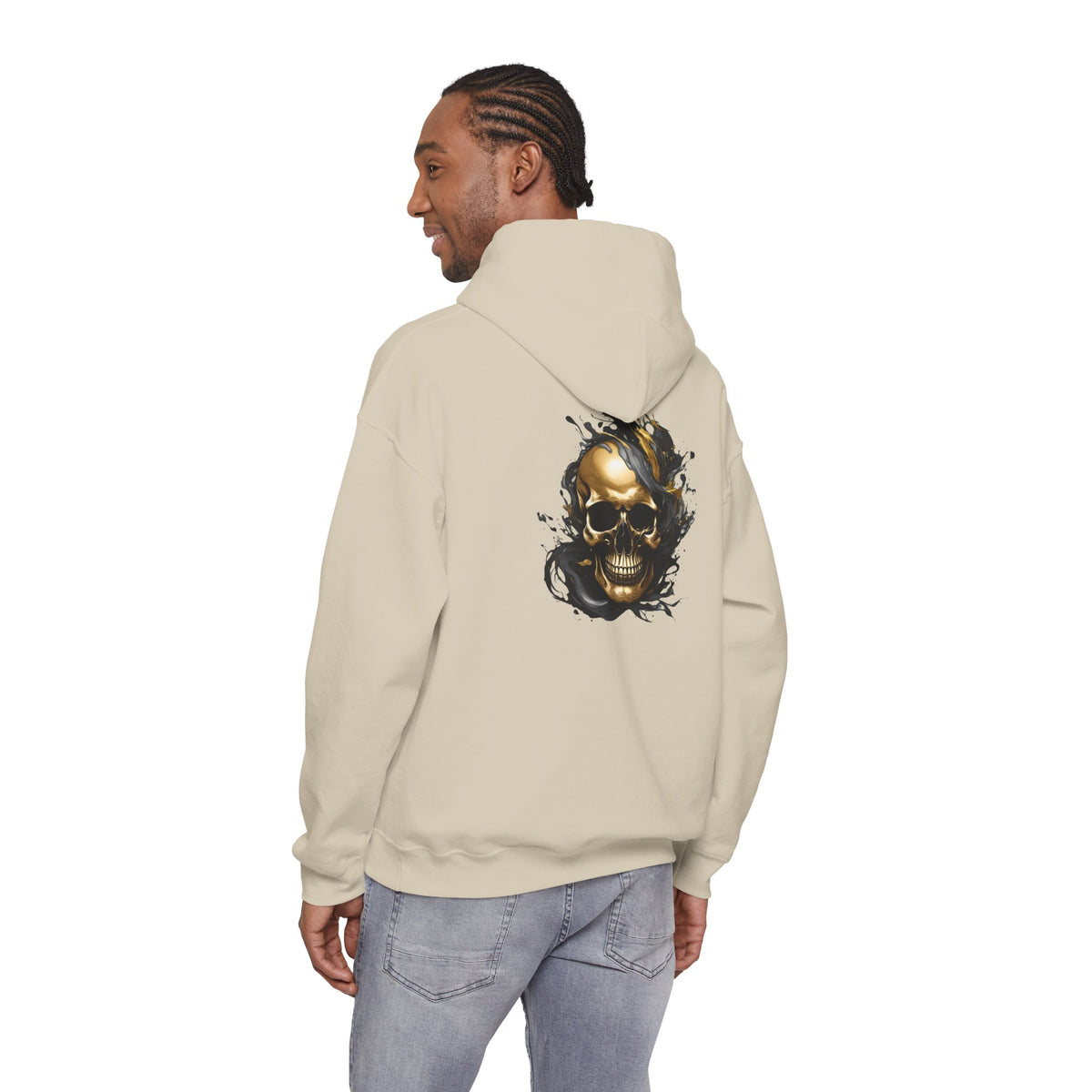 Bully and Brave Style - Gold skull graphic Hoodie