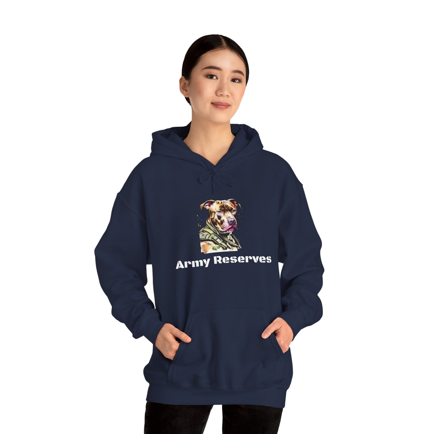 Army Reserves Dog Hoodie – Military Paw Print Sweatshirt