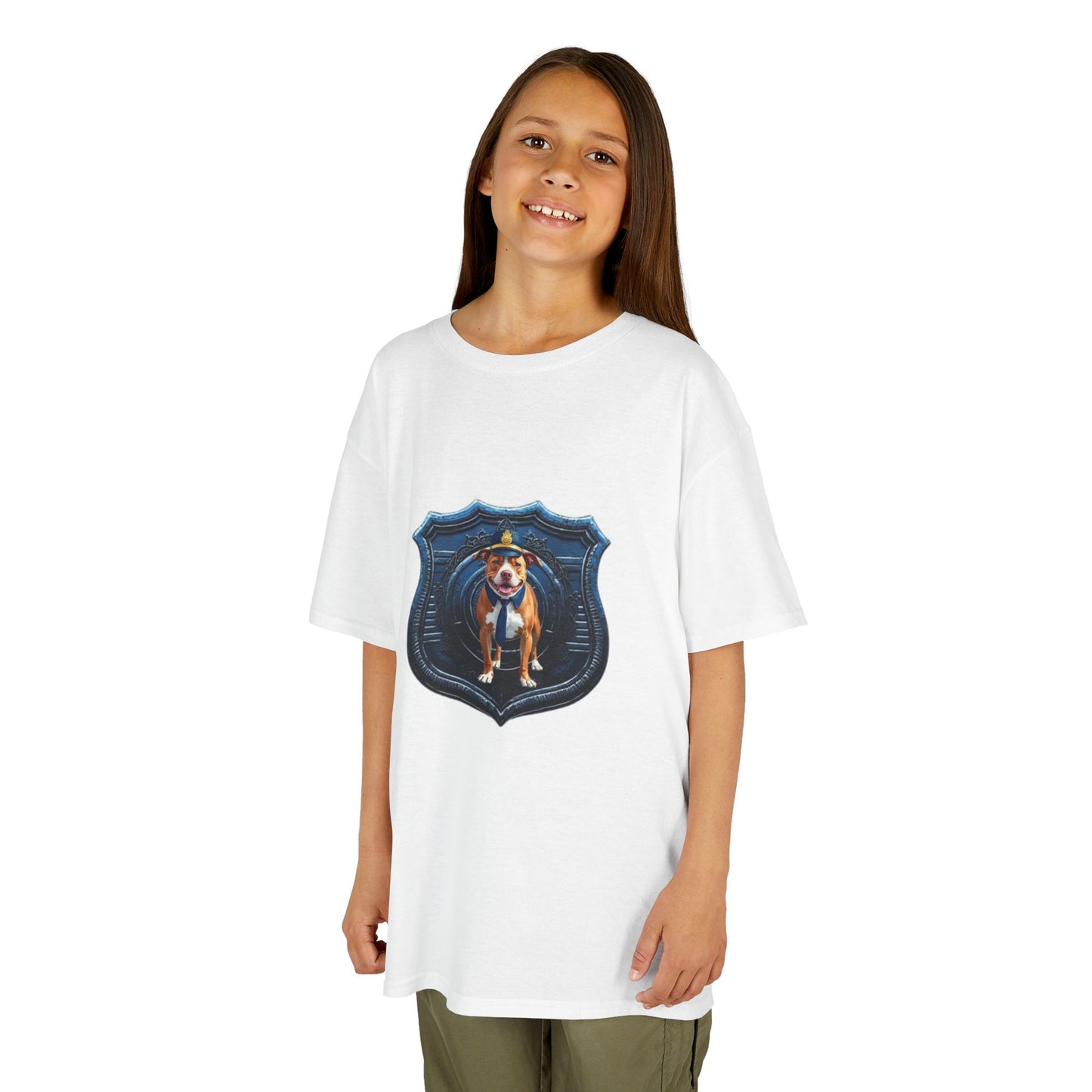Kids Police Badge Dog T‑Shirt — K9 Squad Badge Tee for Kids