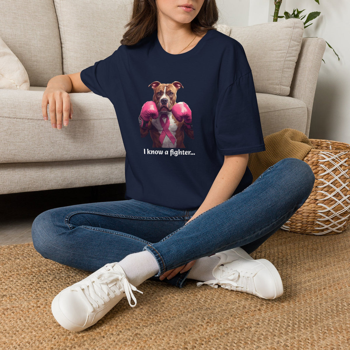 'Bully and Brave' with Pink Gloves 'I Know a Fighter' T-Shirt