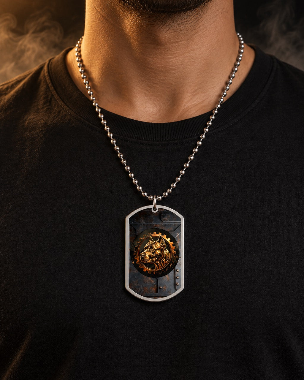 Bully and Brave Industrial Dog Tag Necklace
