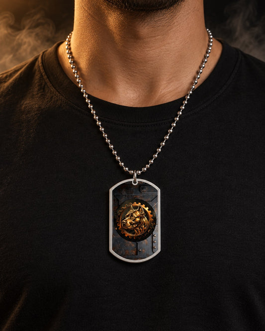 Bully and Brave Industrial Dog Tag Necklace