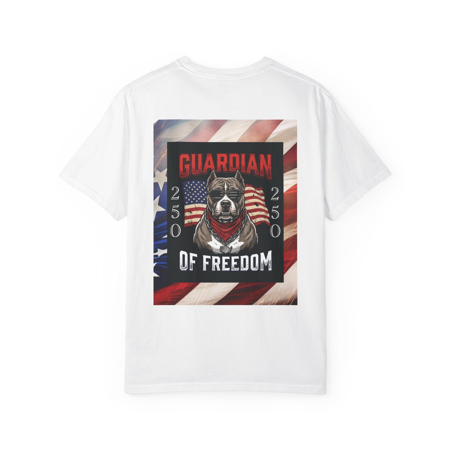 Guardian of Freedom T-Shirt — Patriotic American Flag Dog Tee