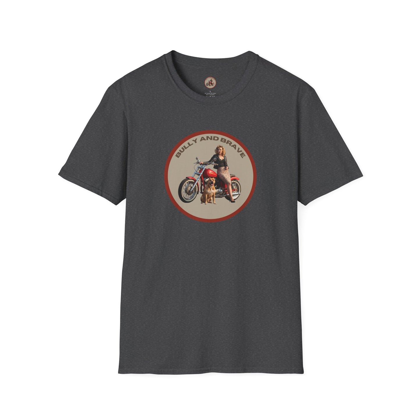 Retro Motorcycle Pin-Up T-Shirt — Biker Girl Graphic Tee