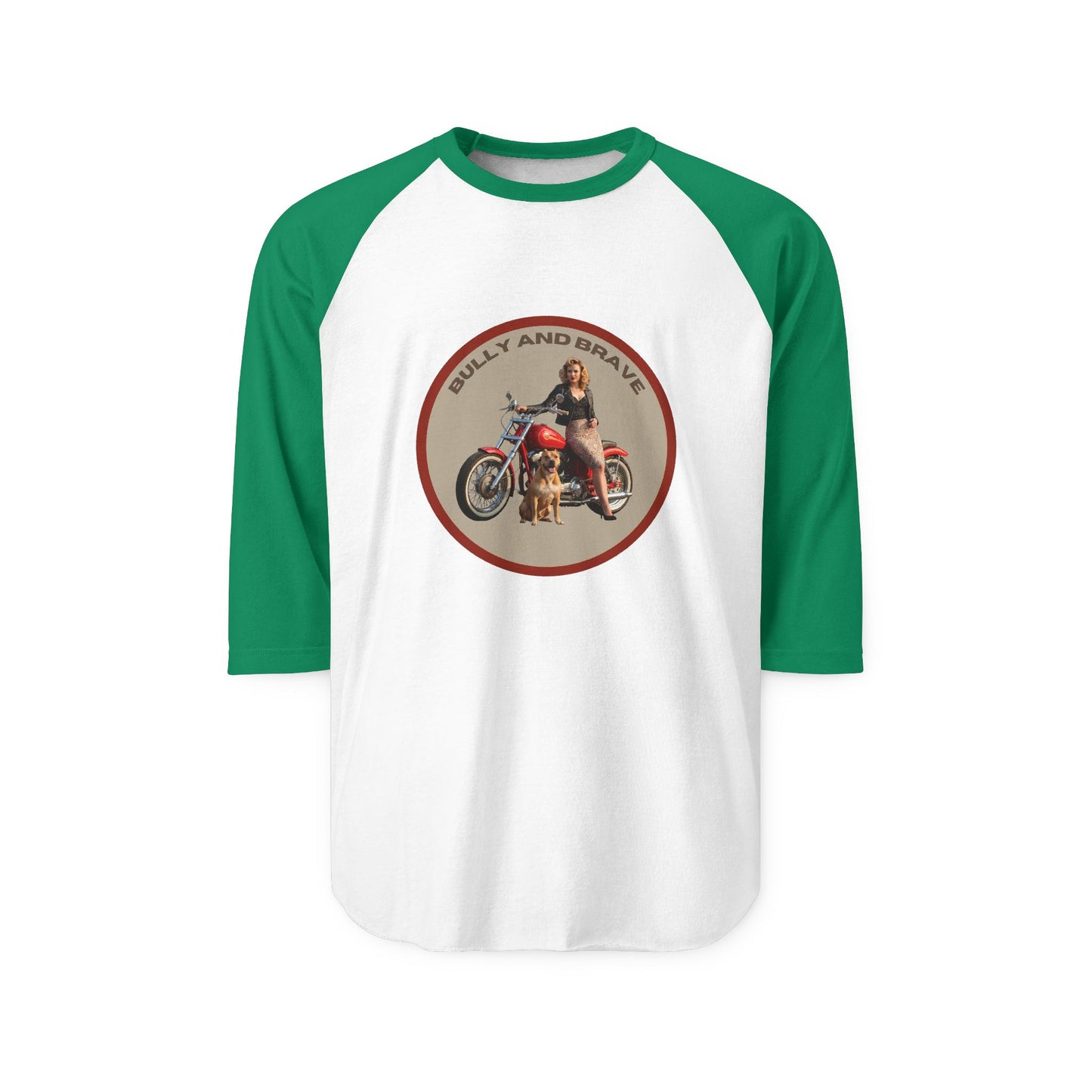 Ride On — "Bully and Brave" Vintage Motorcycle Raglan T-Shirt