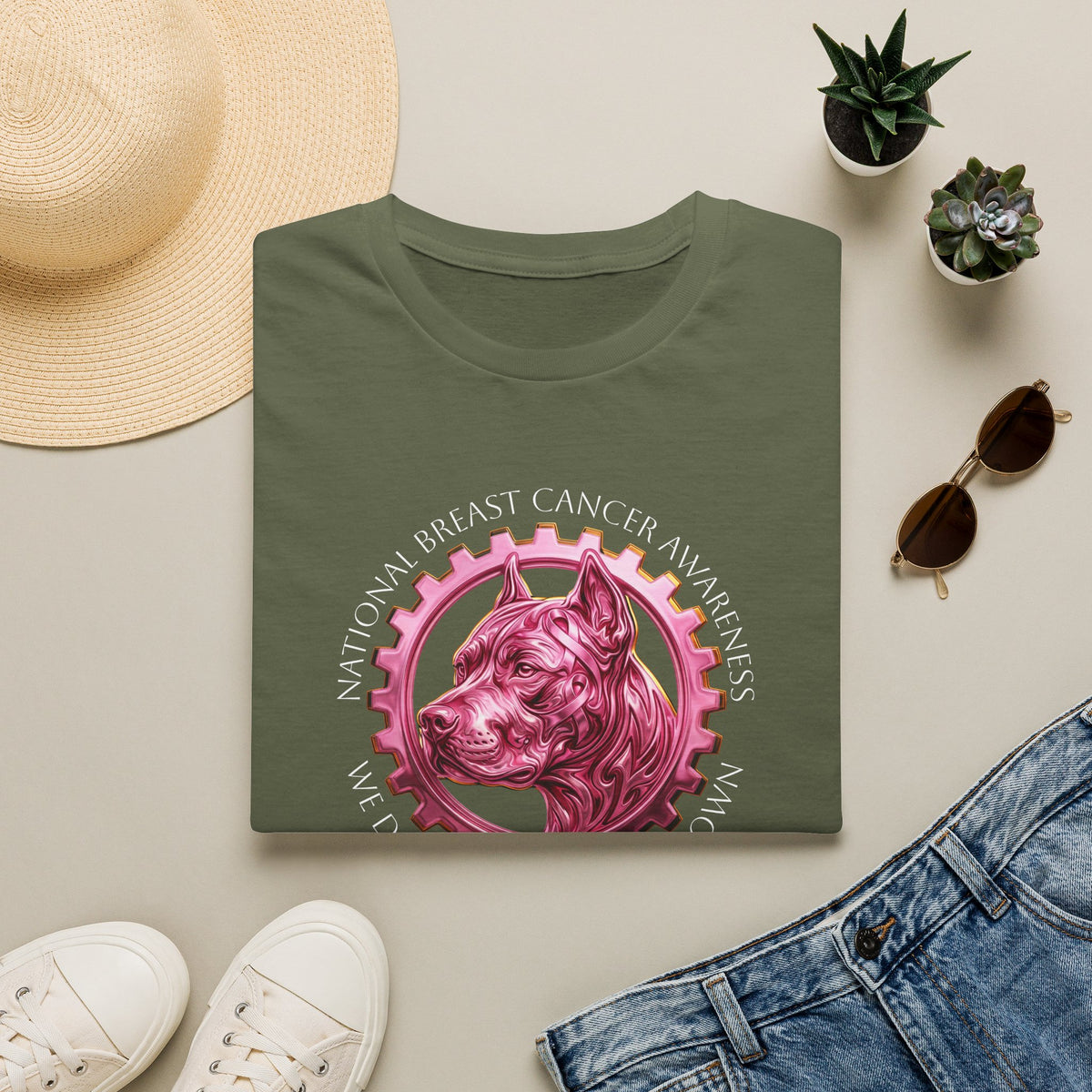 Pink Bully and Brave Logo T-Shirt - Breast Cancer Awareness T-shirt