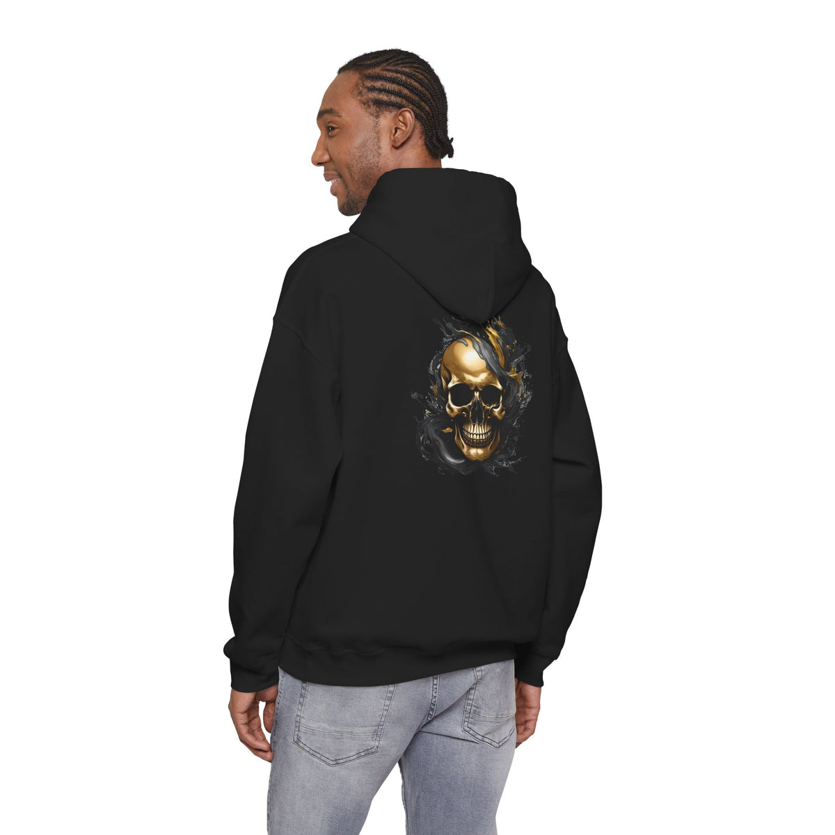 Bully and Brave Style - Gold skull graphic Hoodie