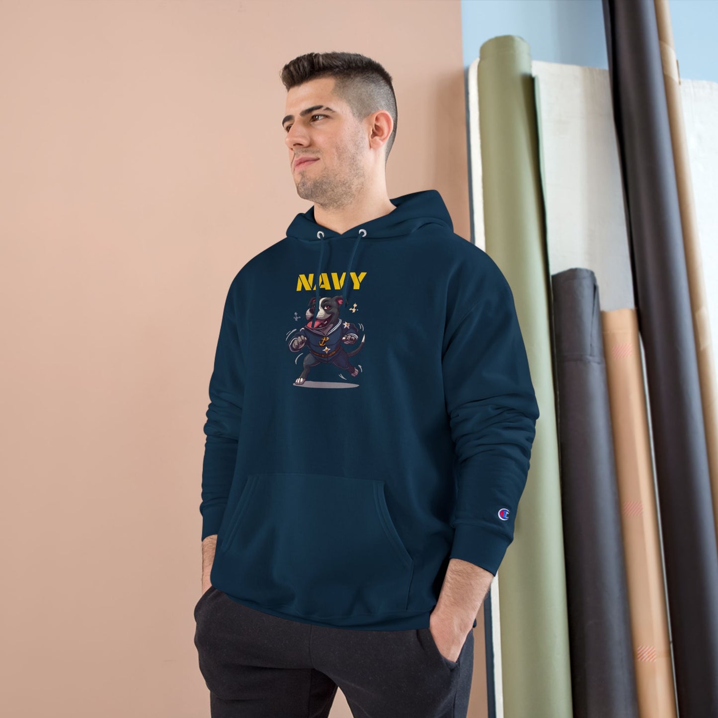 Navy Bully Champion Hoodie — Military Branch Tribute