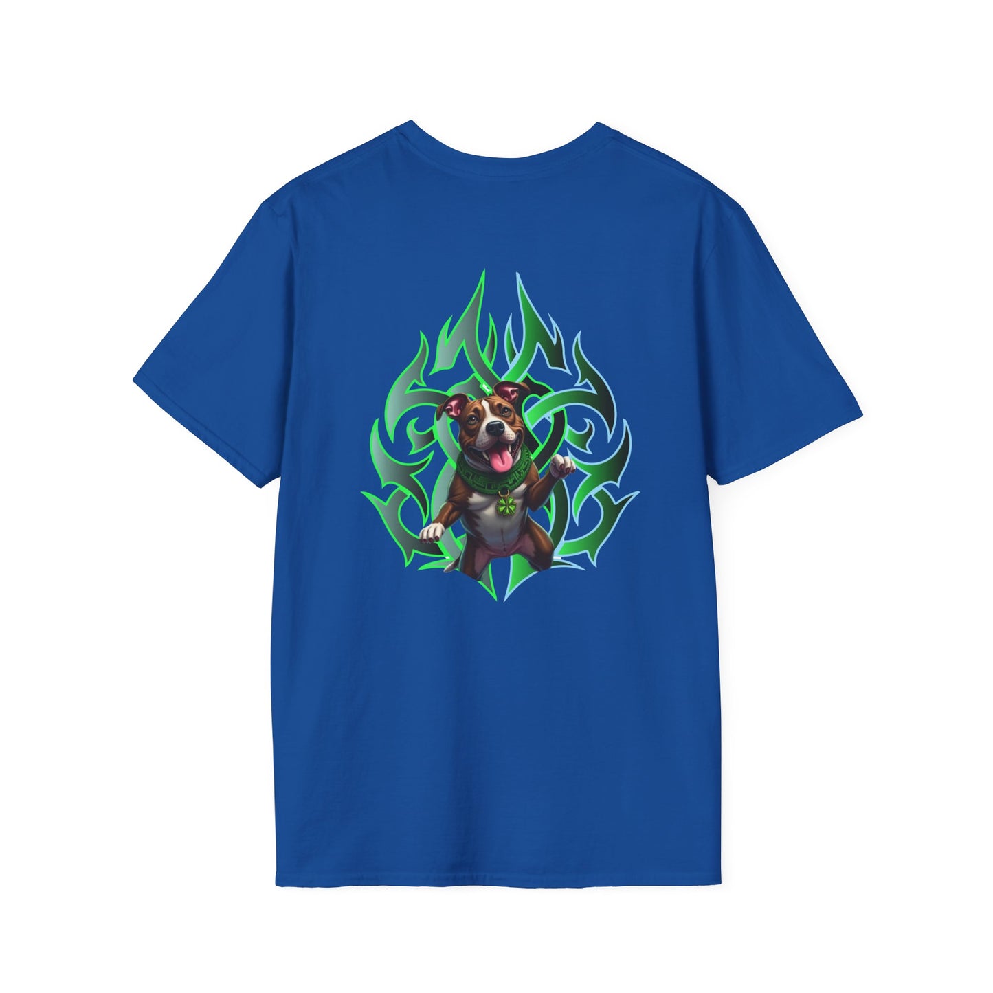 Bully & Brave Pit Bull T-Shirt — Green Tribal Rescue Dog Tee