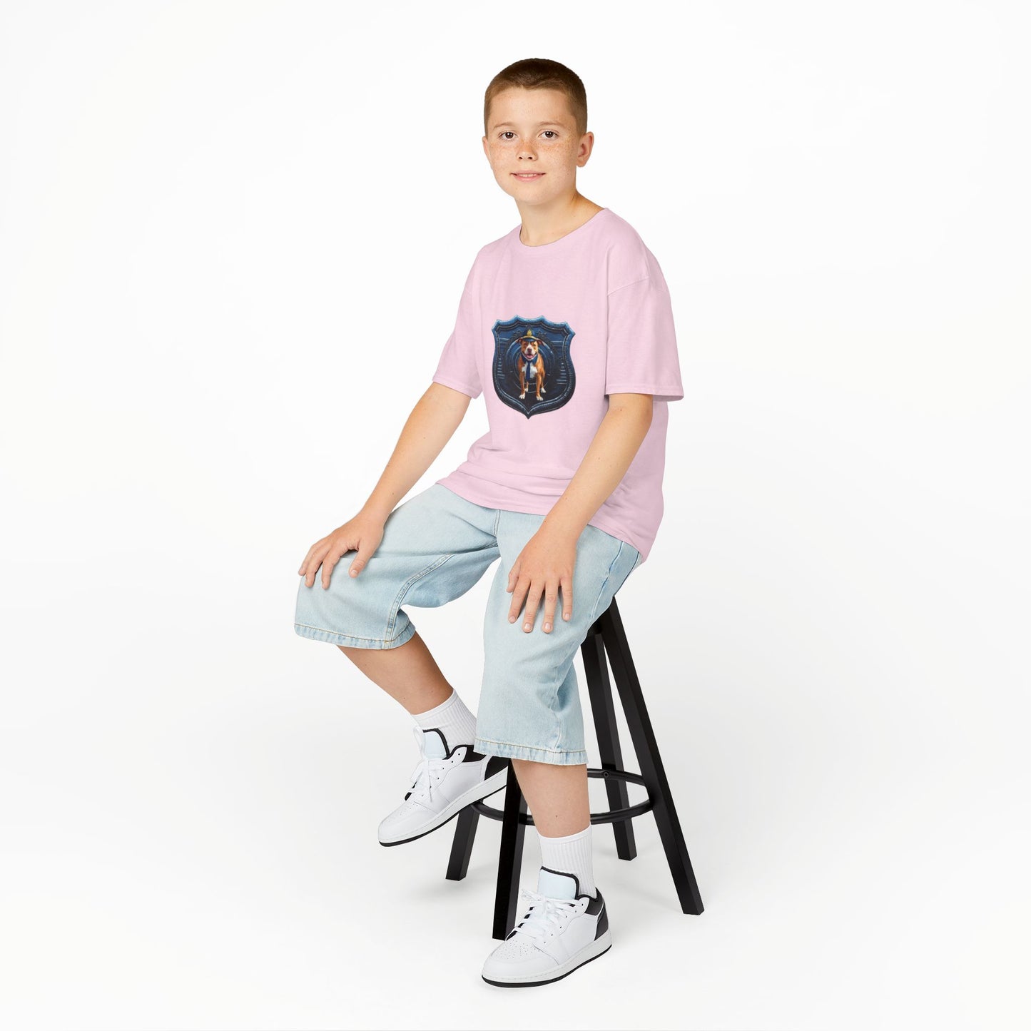 Kids Police Badge Dog T‑Shirt — K9 Squad Badge Tee for Kids
