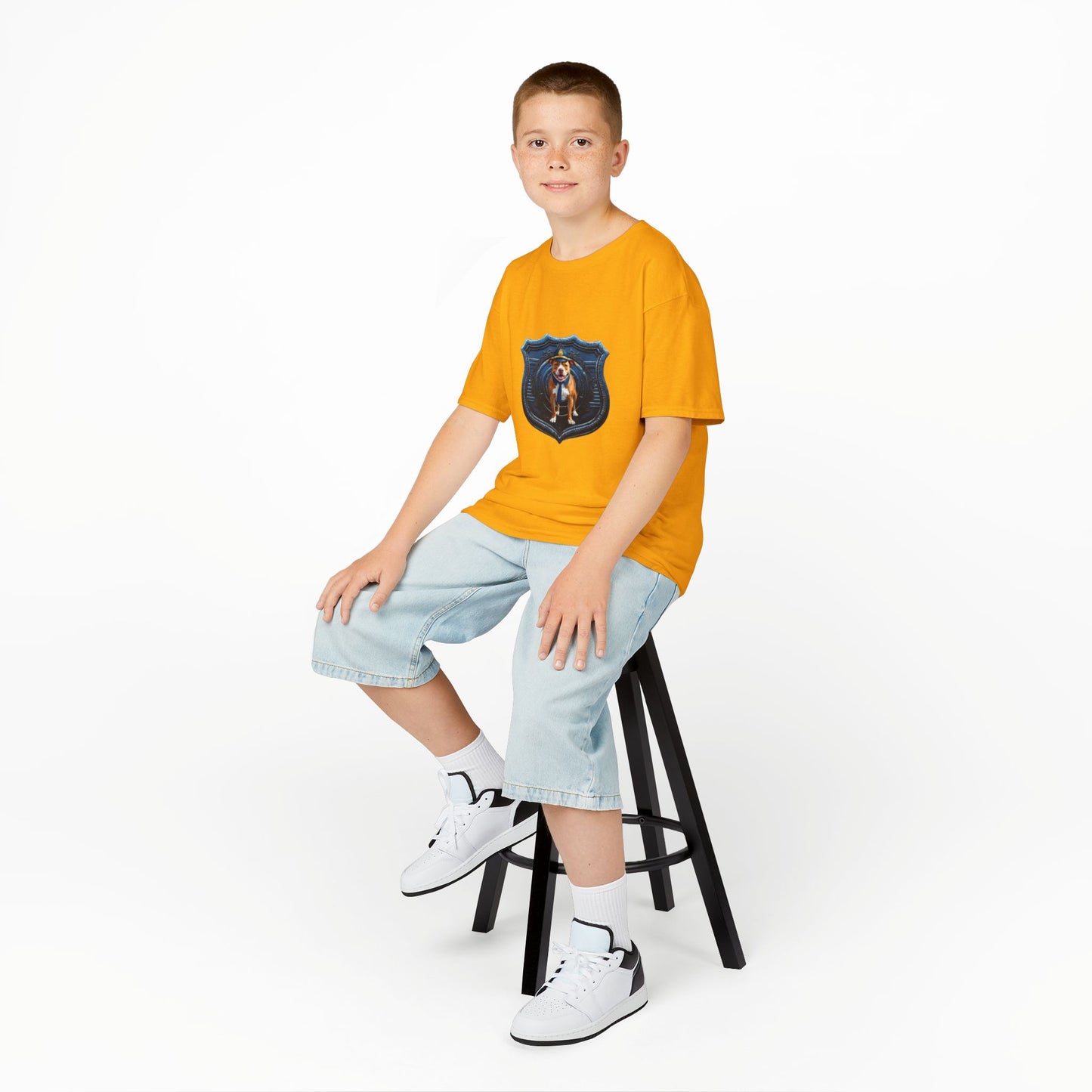 Kids Police Badge Dog T‑Shirt — K9 Squad Badge Tee for Kids