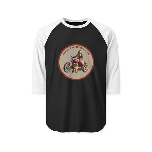 Ride On — "Bully and Brave" Vintage Motorcycle Raglan T-Shirt