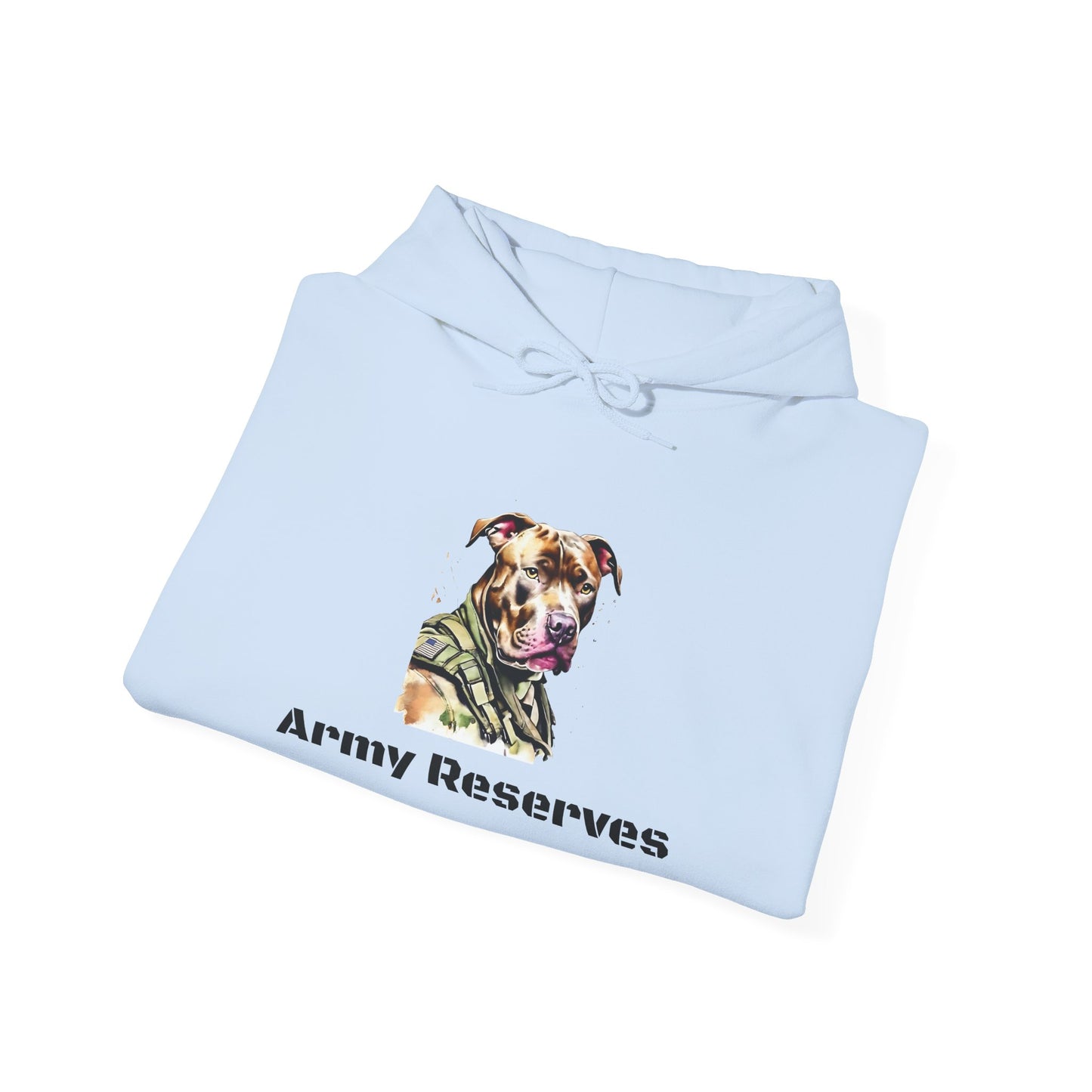 Army Reserves Dog Hoodie – Military Paw Print Sweatshirt