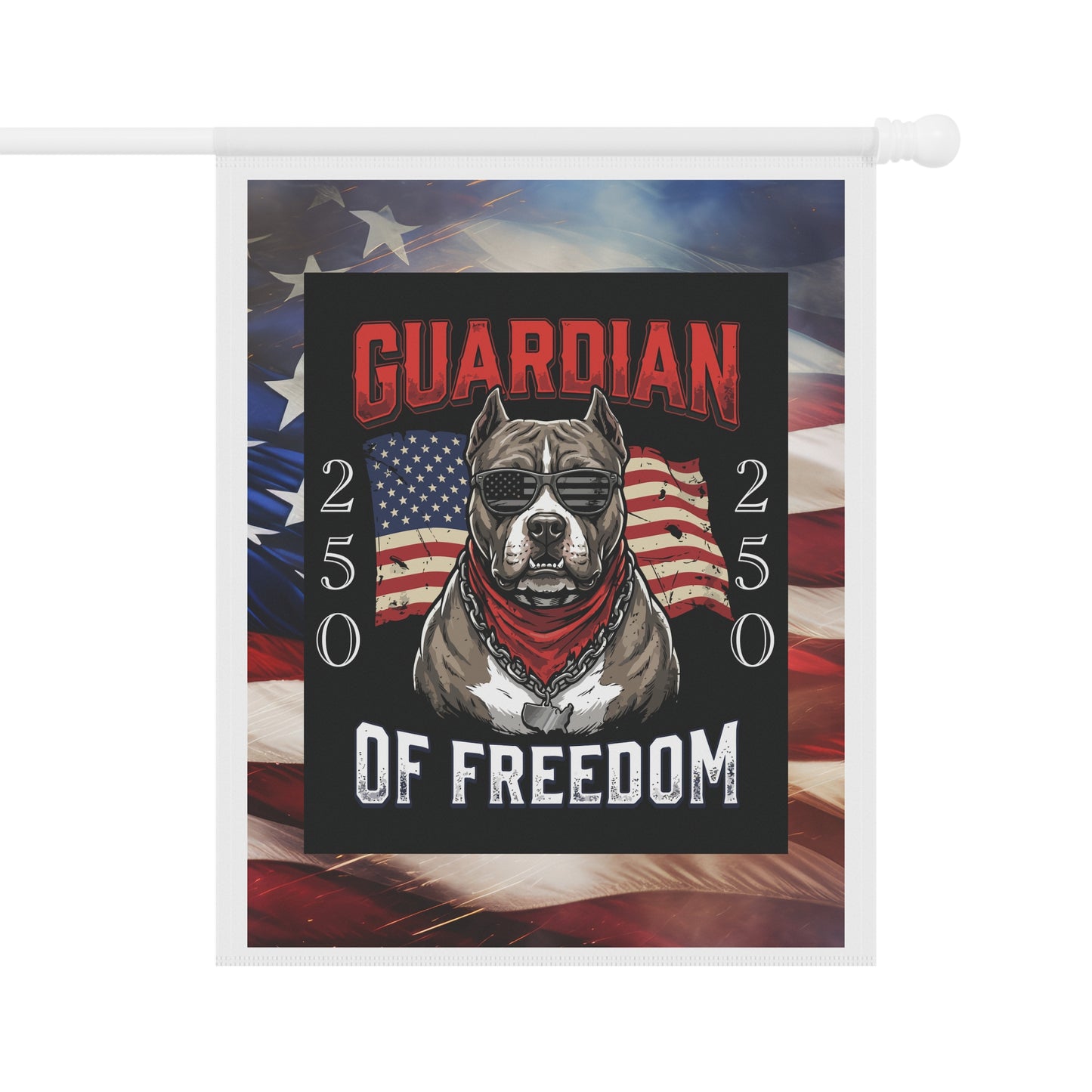 Patriotic Pitbull Garden Flag – "Guardian of Freedom" Outdoor Banner