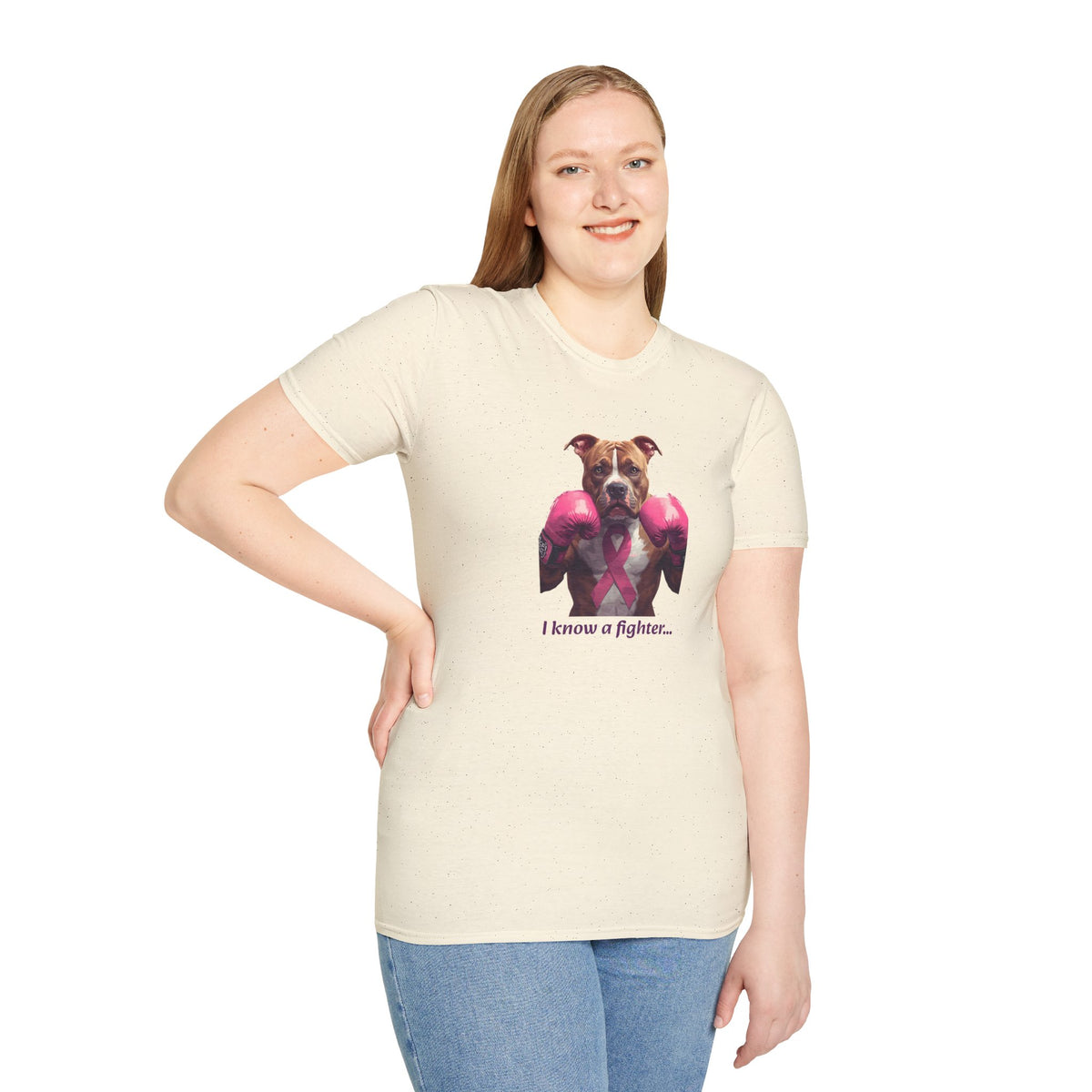 'Bully and Brave' with Pink Gloves 'I Know a Fighter' T-Shirt