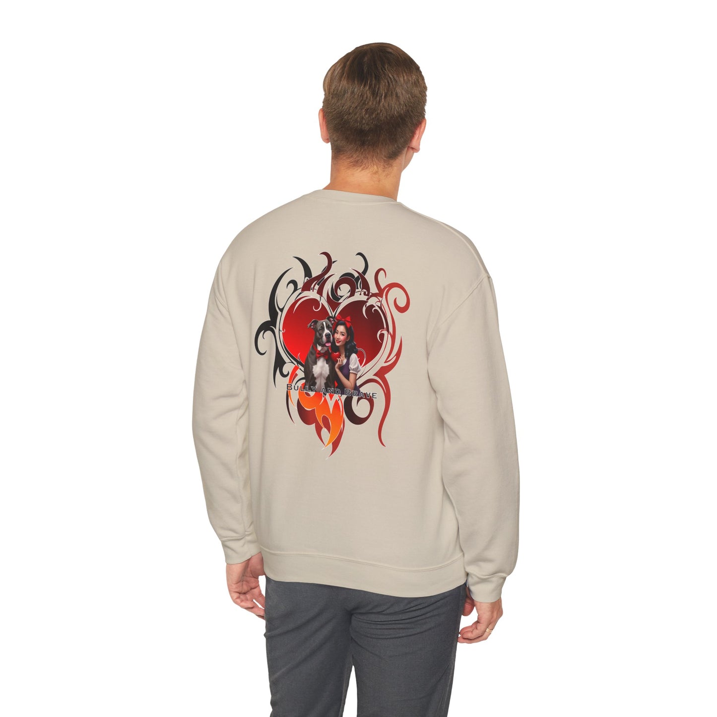 Tribal Heart Bully & Brave Crewneck Sweatshirt