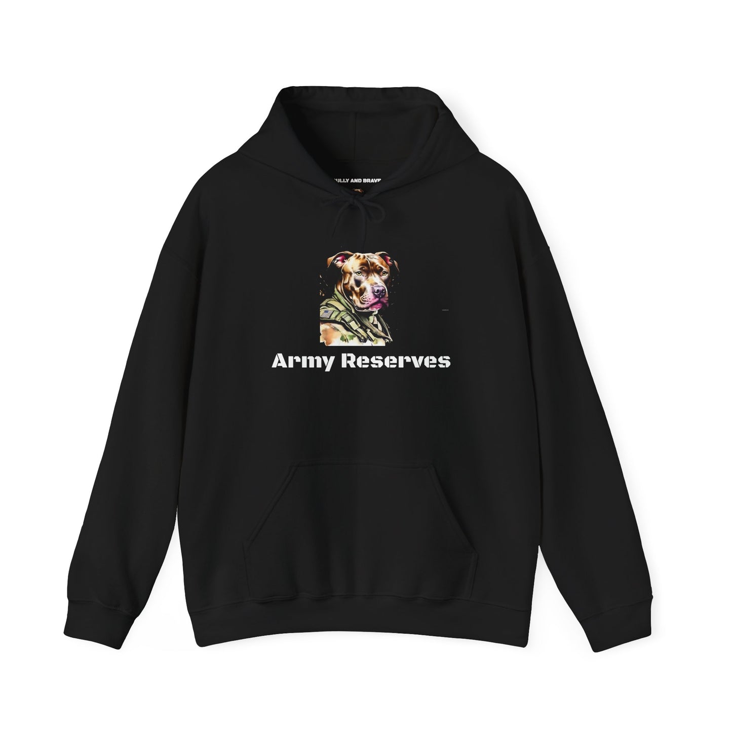 Army Reserves Dog Hoodie – Military Paw Print Sweatshirt