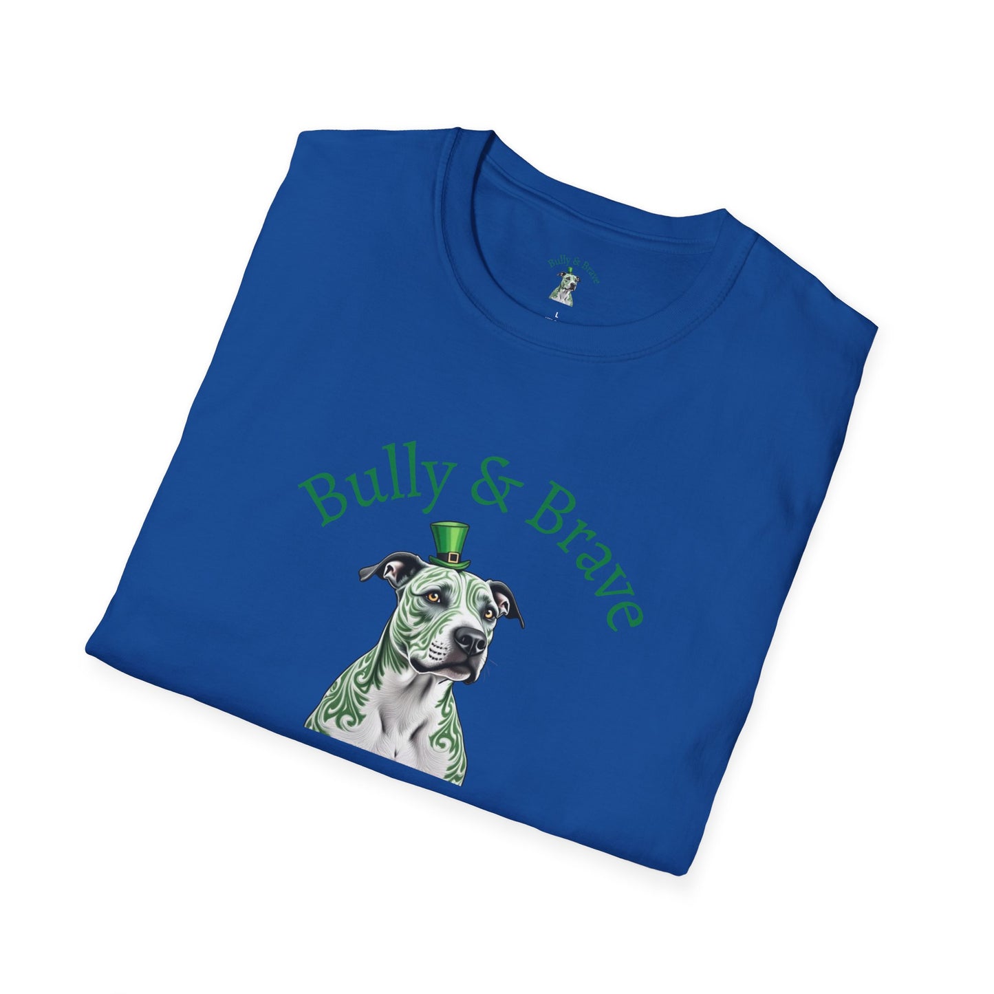 Bully & Brave Pit Bull T-Shirt — Green Tribal Rescue Dog Tee