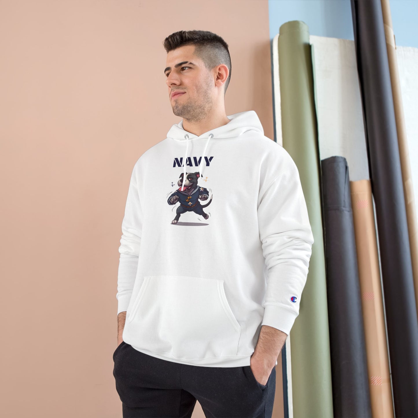 Navy Bully Champion Hoodie — Military Branch Tribute